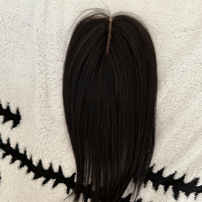 9 x 13 cm Silk Base virgin Human Hair Topper, PU Realistic Hairline