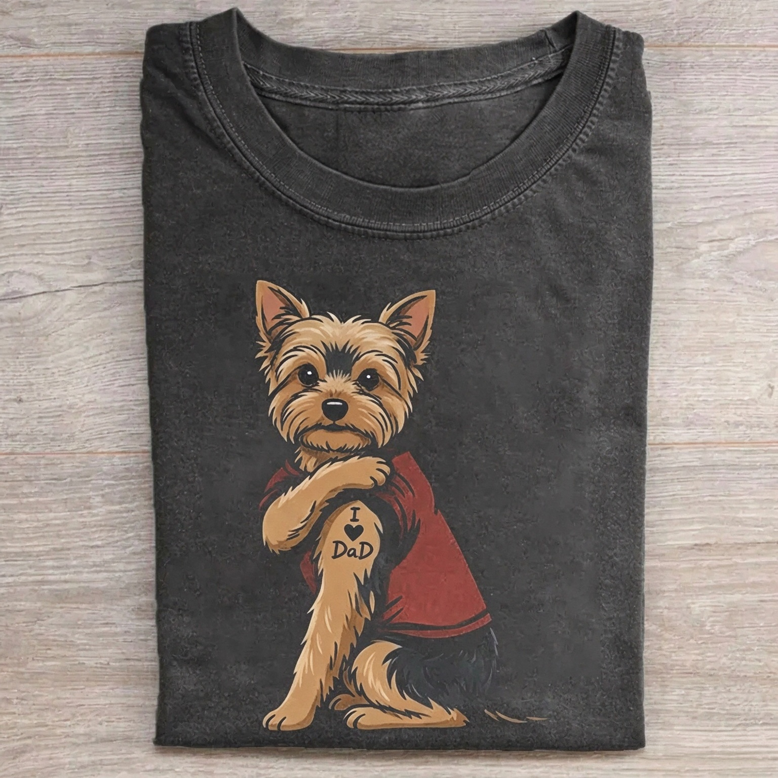 Yorkie Featuring Tattooed T-shirt
