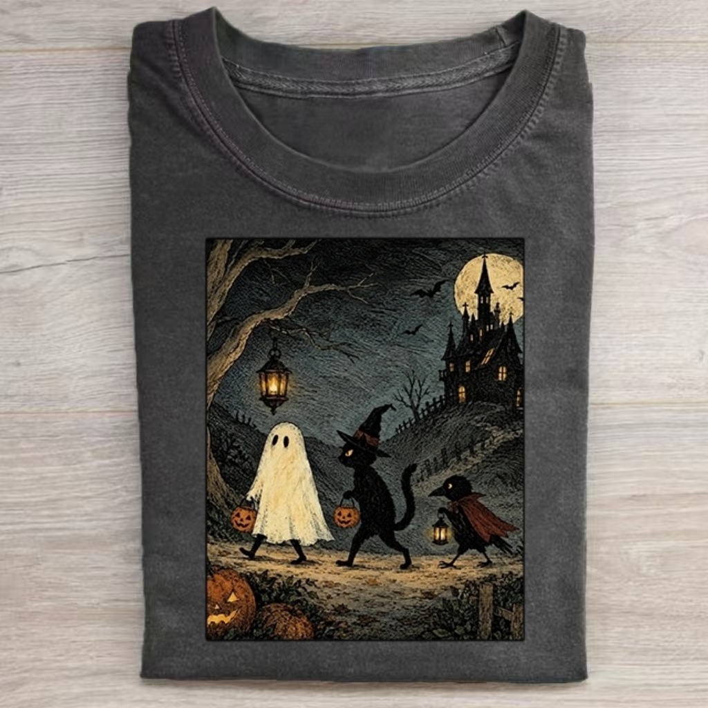 Halloween Trick‑or‑Treat Crew T‑Shirt