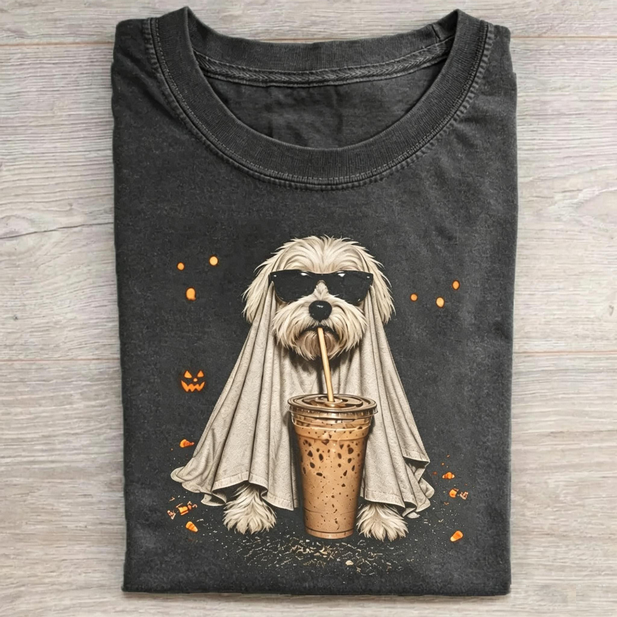 Maltese Drinking Iced Coffee T-shirt