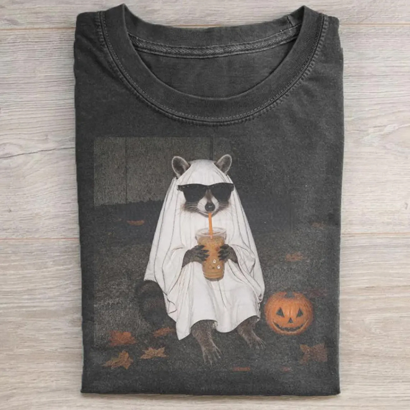 Ghost Raccoon Coffee T-shirt