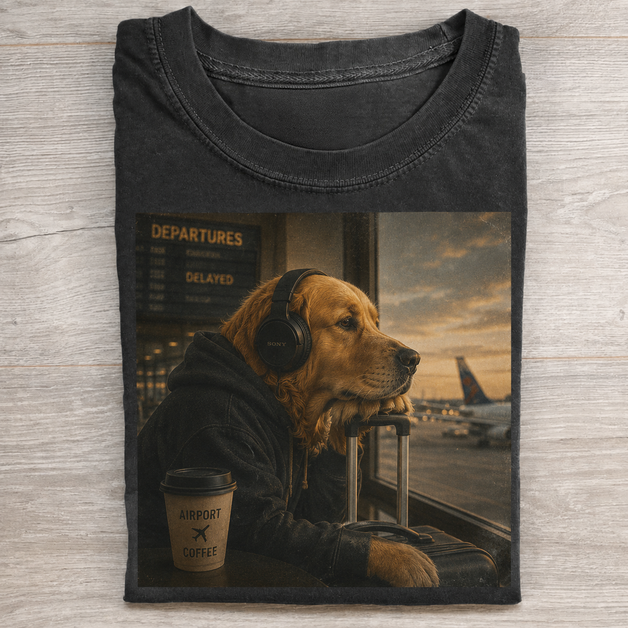 Golden Retriever Airport T-shirt