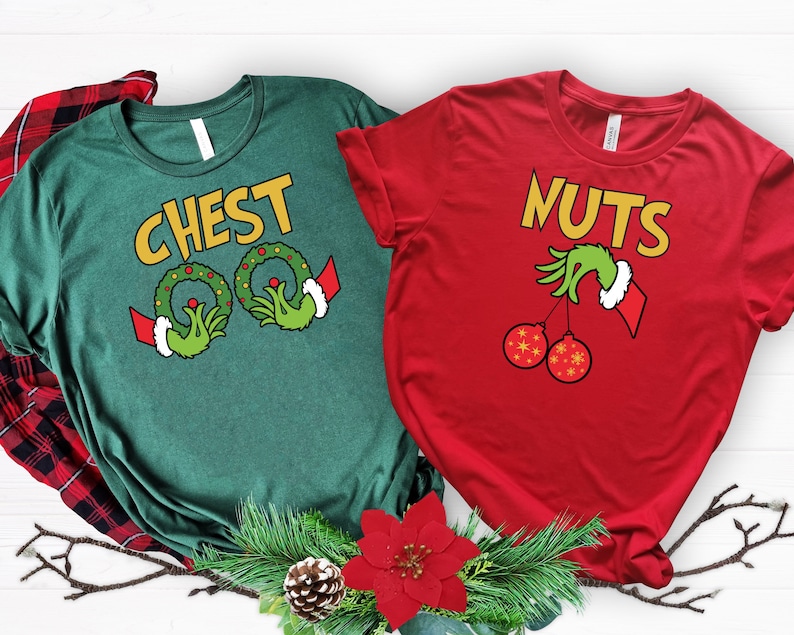 Funny Couples Christmas Shirts-Magmoo