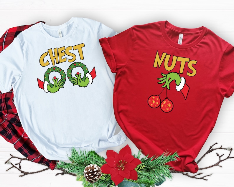 Funny Couples Christmas Shirts-Magmoo