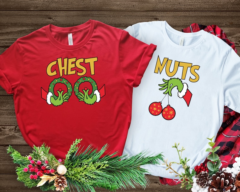 Funny Couples Christmas Shirts-Magmoo