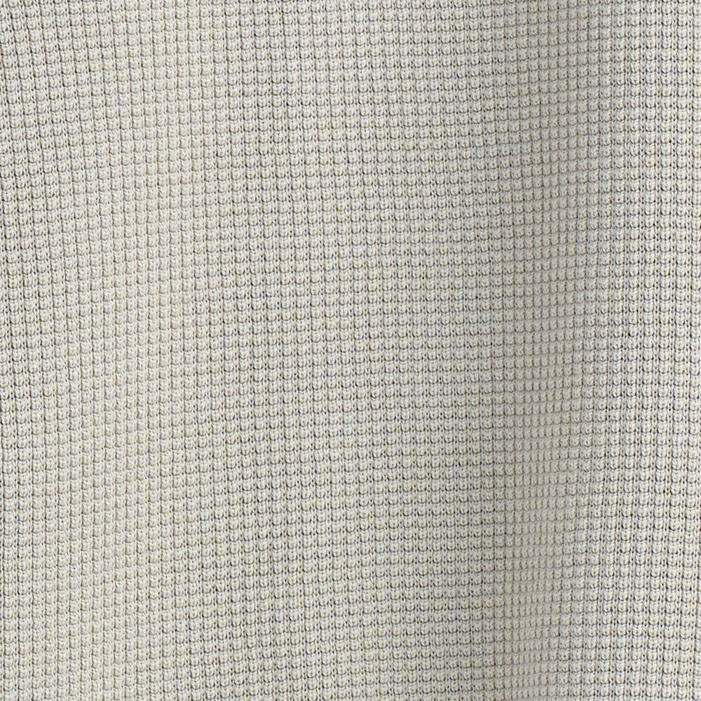 WAFFLE-KNIT COTTON POLO SHIRT - LIGHT GREEN