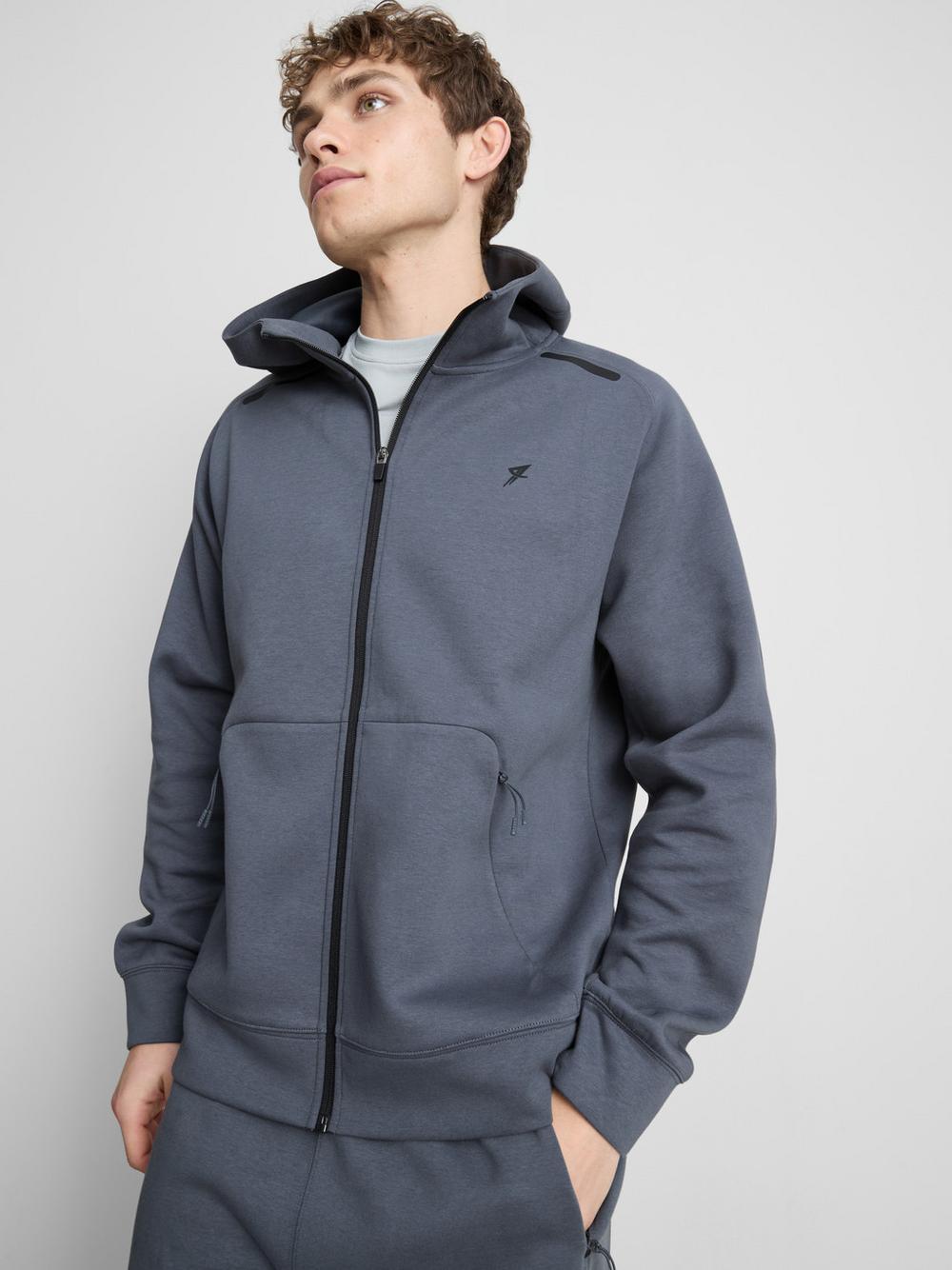 Zip-Up Gym Hoodie - Blue