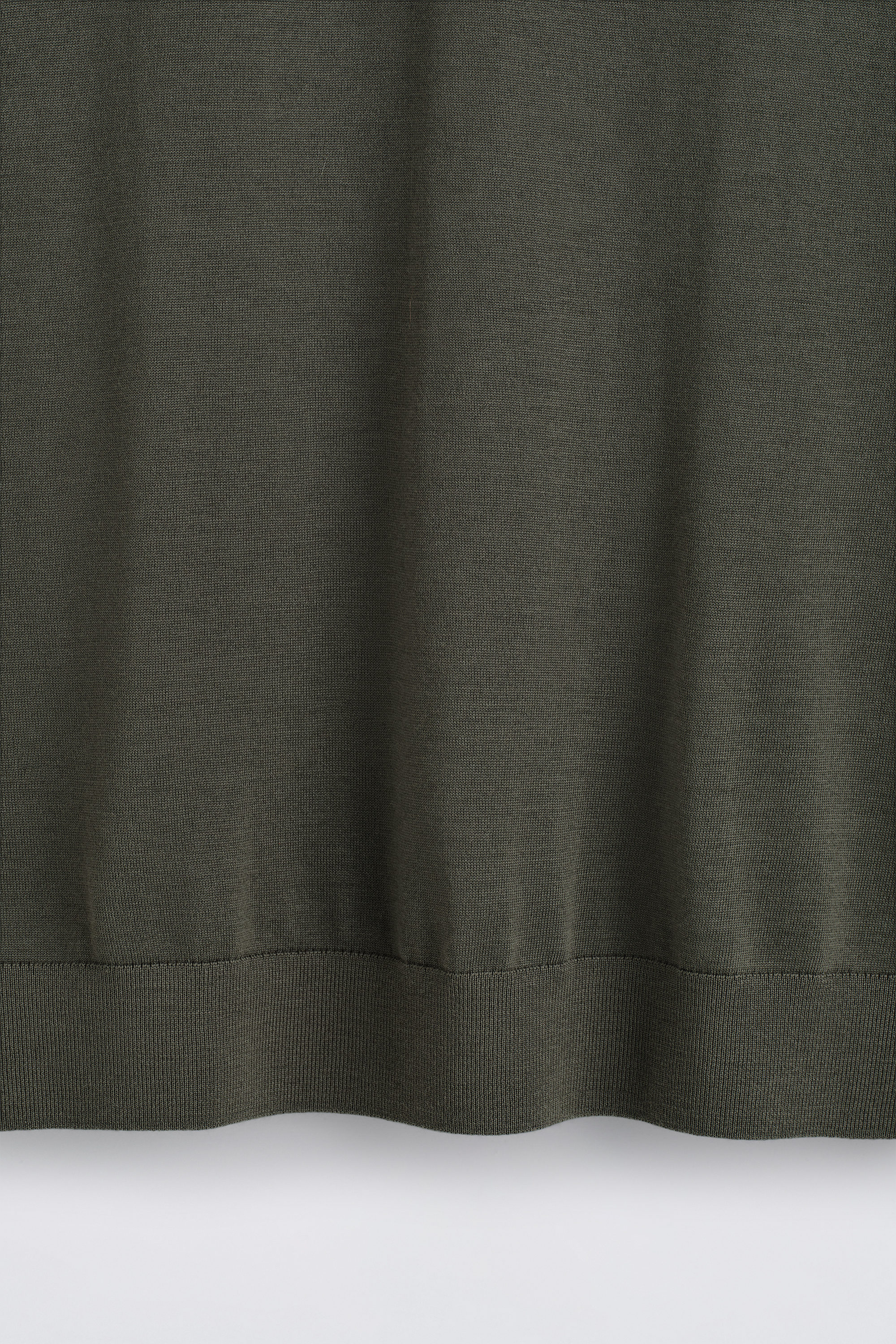 OPEN-COLLAR MERINO WOOL POLO SHIRT - KHAKI
