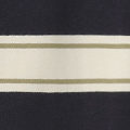 INTERLOCK COTTON POLO SHIRT - ECRU / NAVY / STRIPED