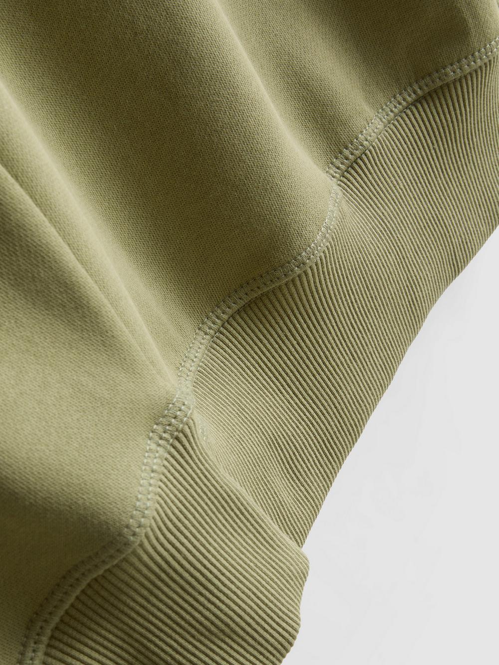 Cotton Rich Oversized Crew Neck Sweatshirt - Green