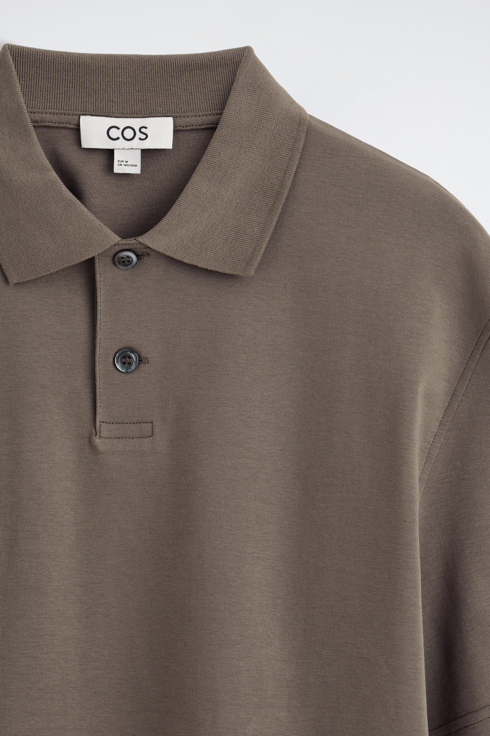 INTERLOCK COTTON POLO SHIRT - DARK BEIGE