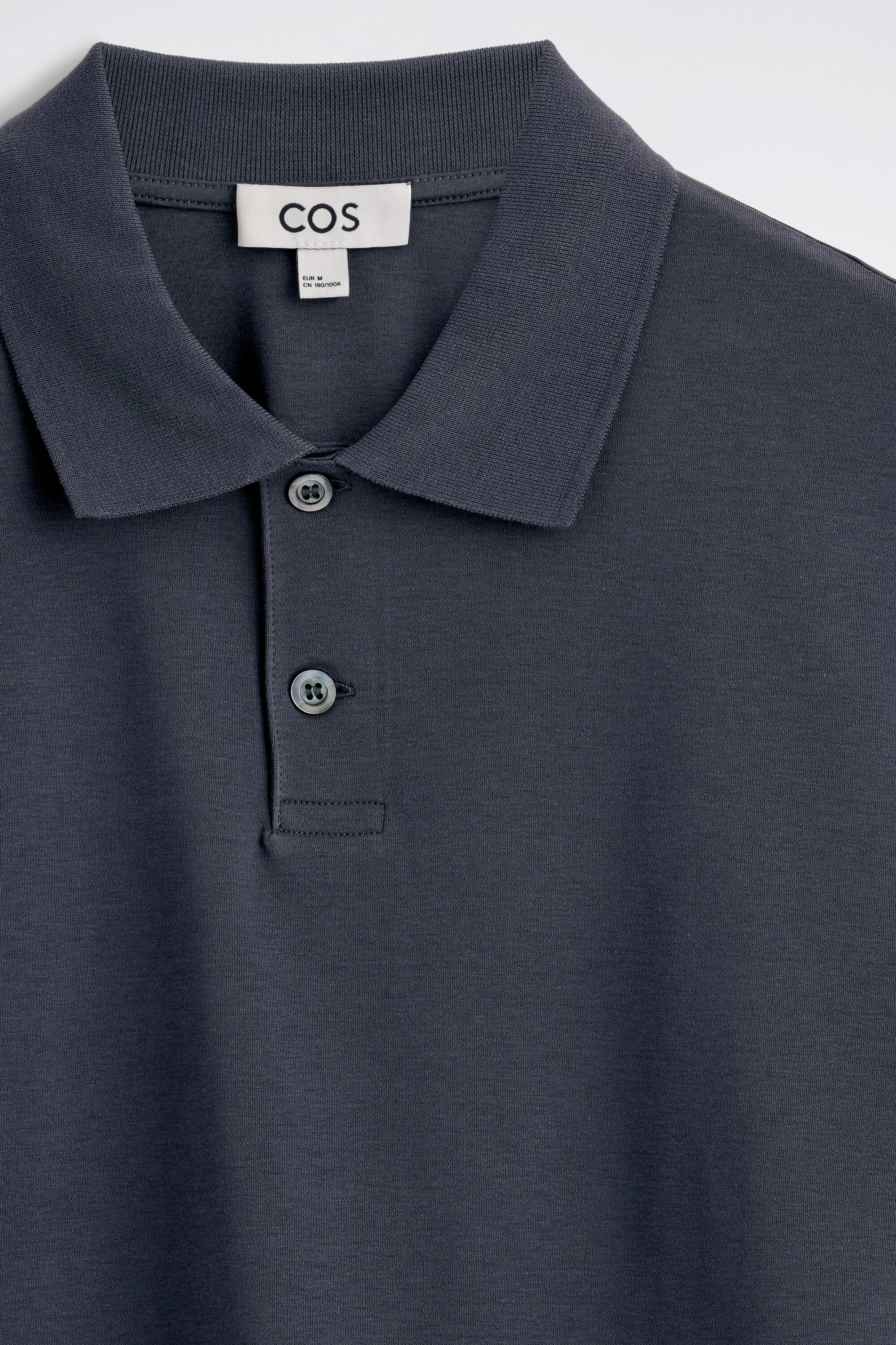 INTERLOCK COTTON POLO SHIRT - DARK GRAY