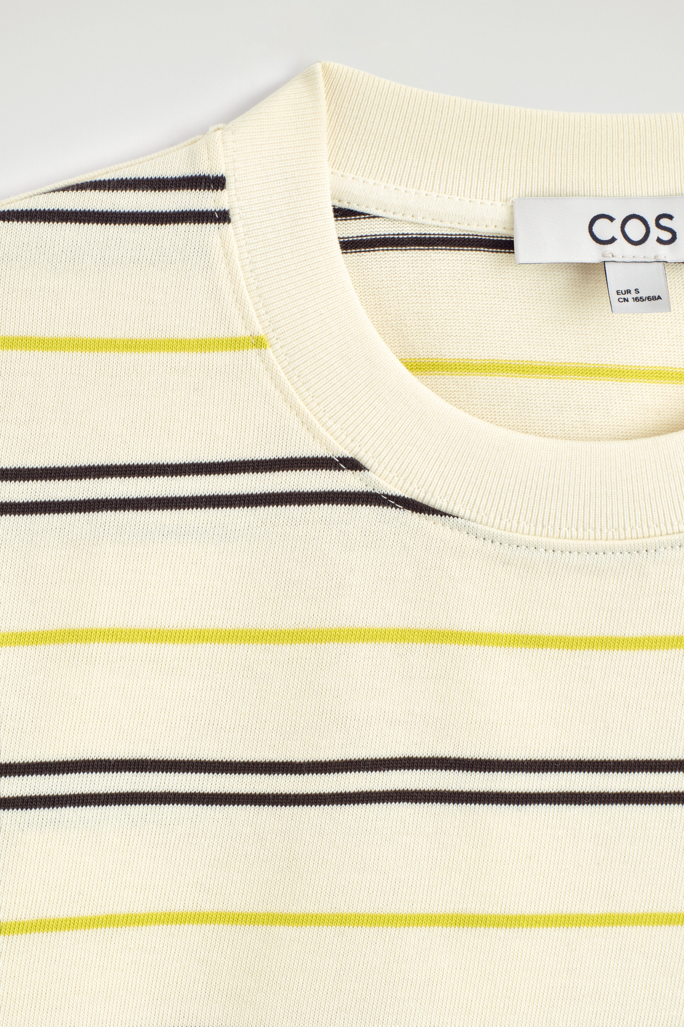 CLEAN CUT T-SHIRT - IVORY / YELLOW / STRIPED