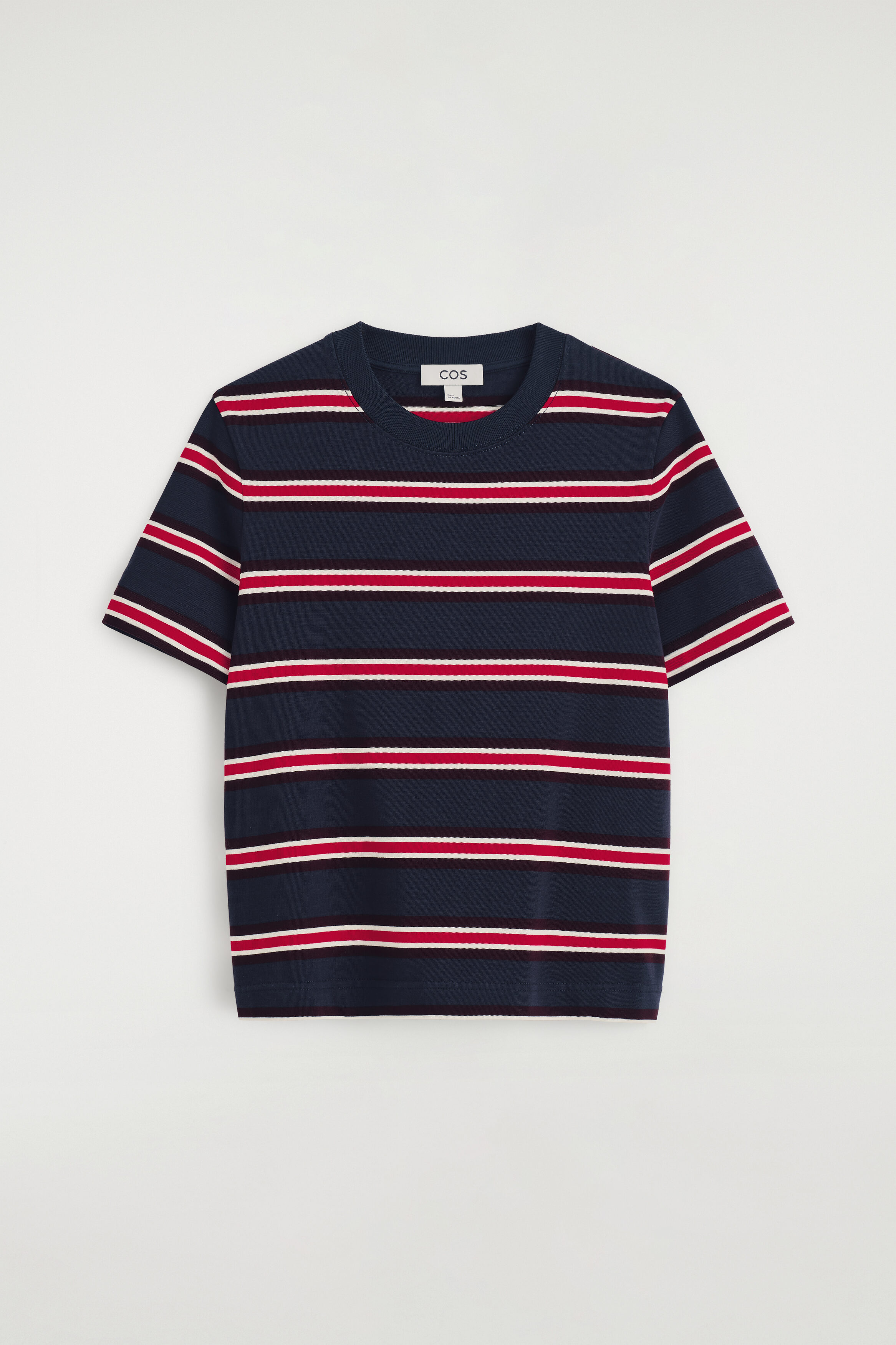 CLEAN CUT T-SHIRT - NAVY / RED / STRIPED