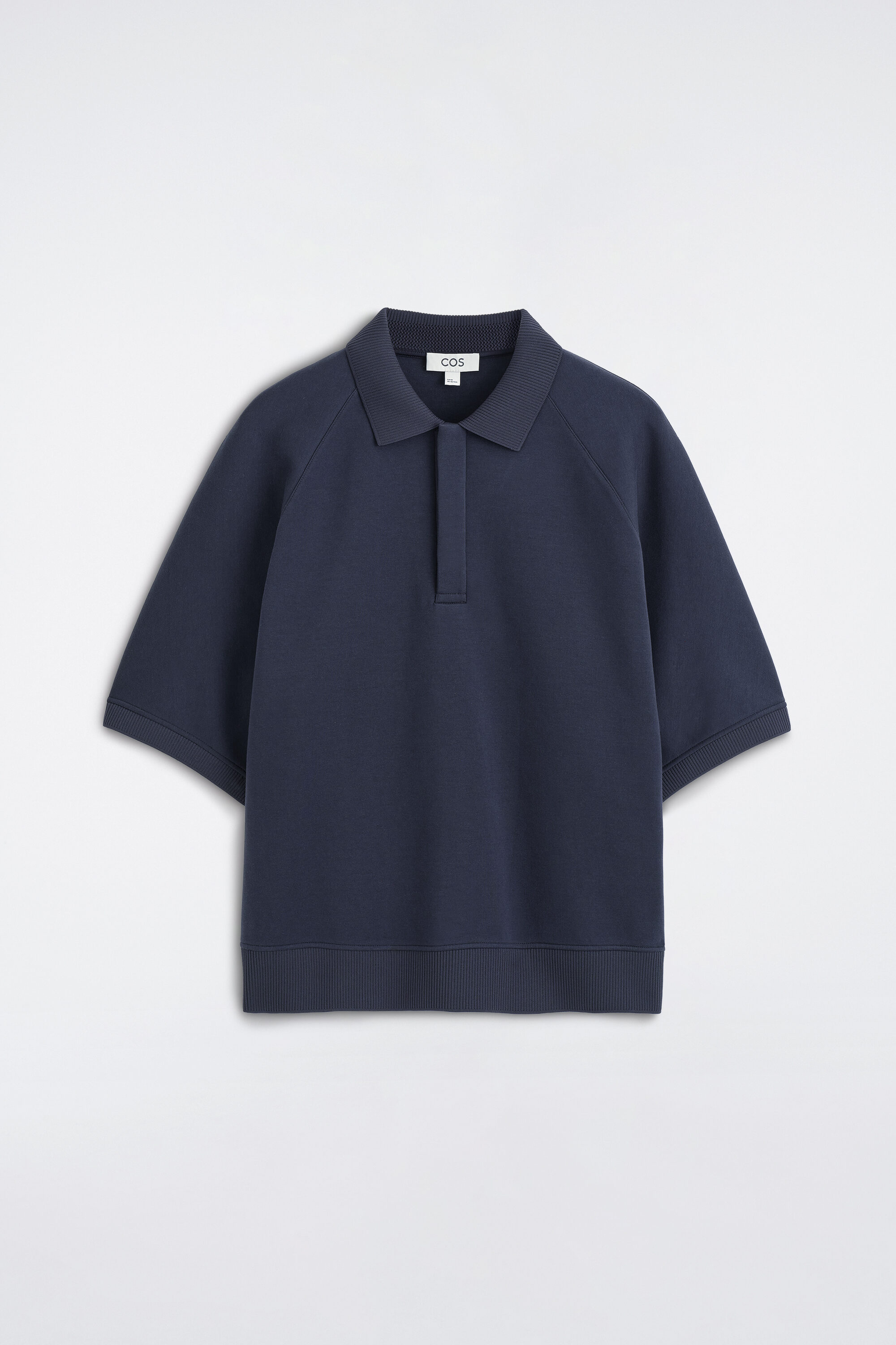 SCUBA-JERSEY POLO SHIRT - NAVY