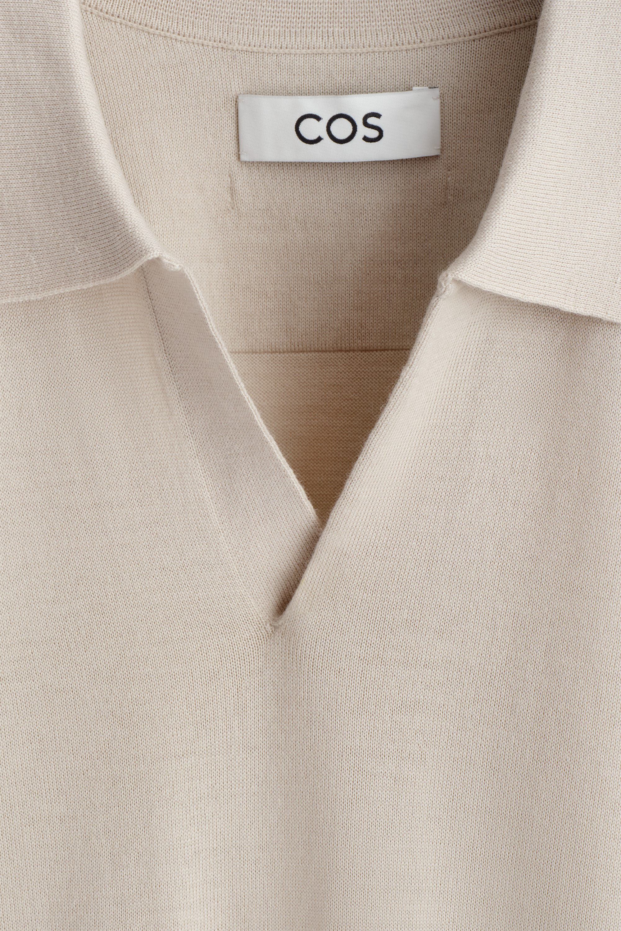 MERINO WOOL POLO SHIRT - ECRU