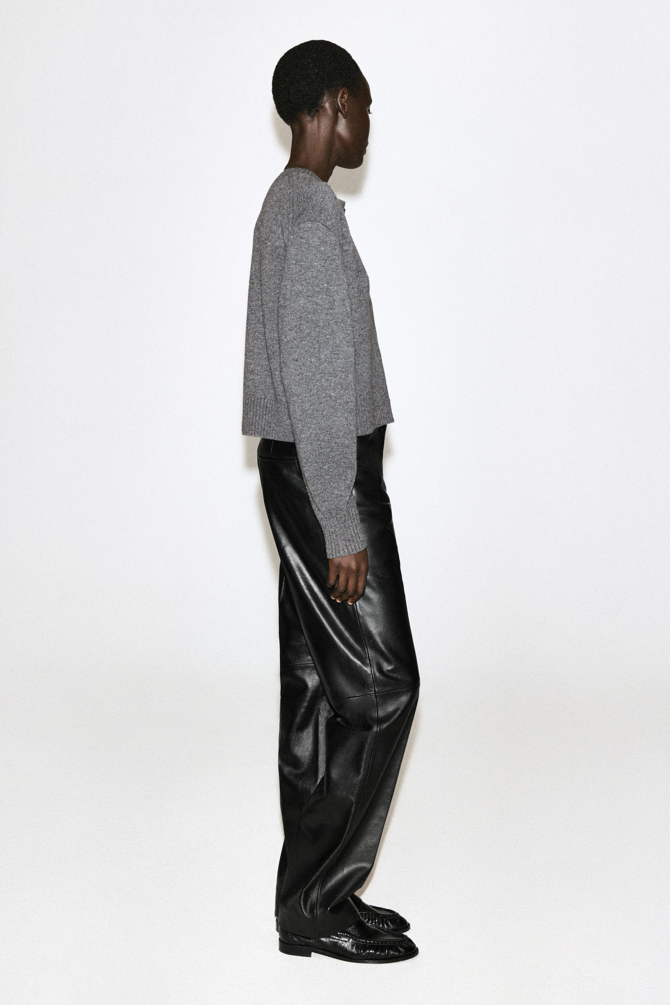 MERINO WOOL SWEATER - GRAY MÉLANGE