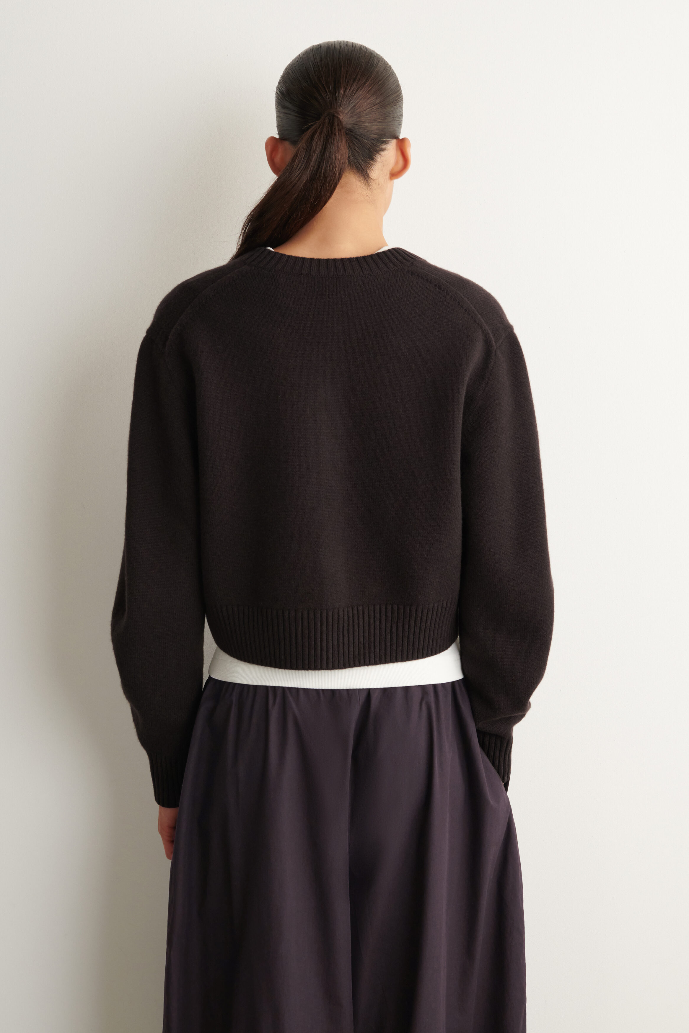 MERINO WOOL SWEATER - BROWN