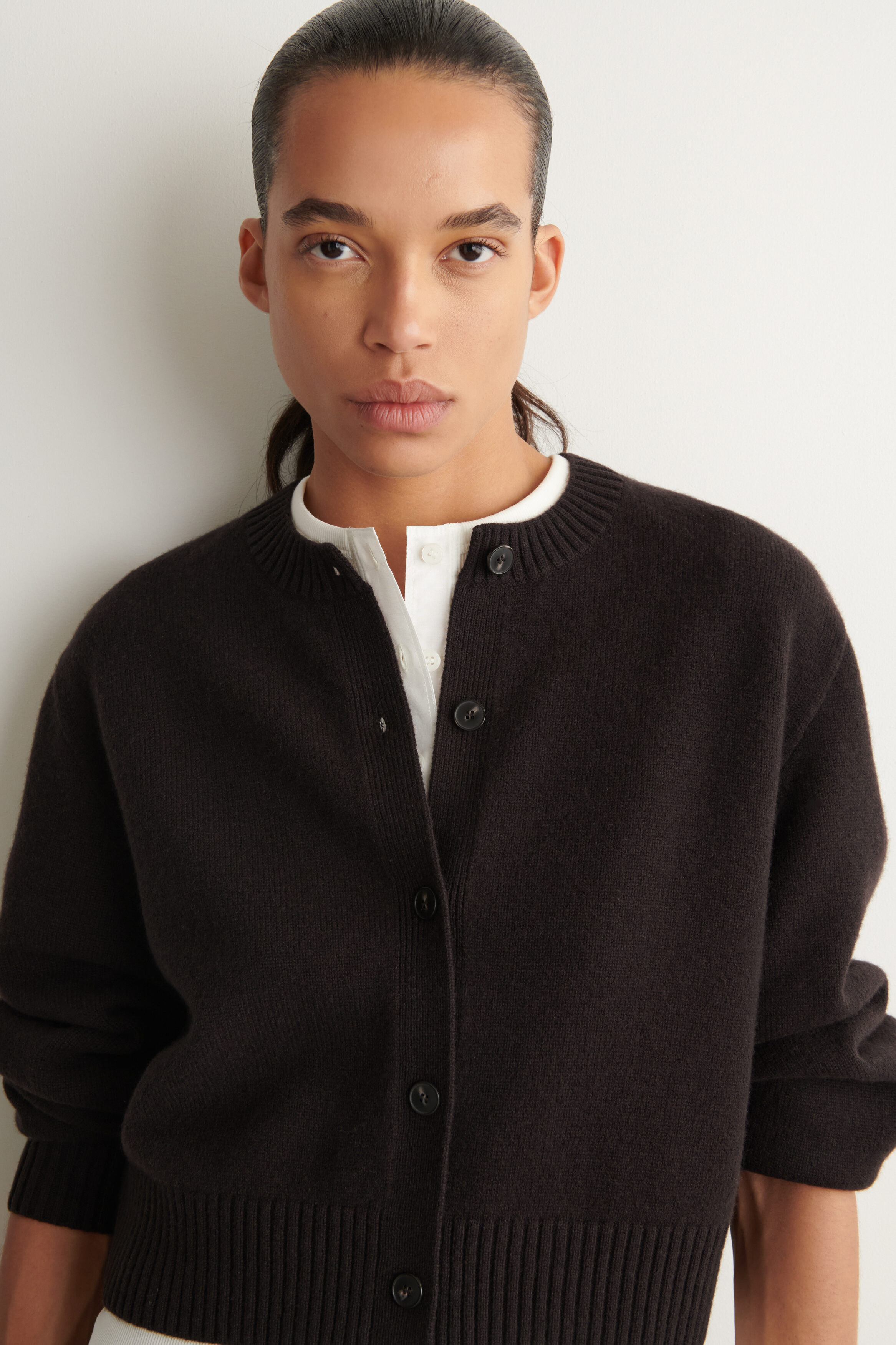 MERINO WOOL SWEATER - BROWN