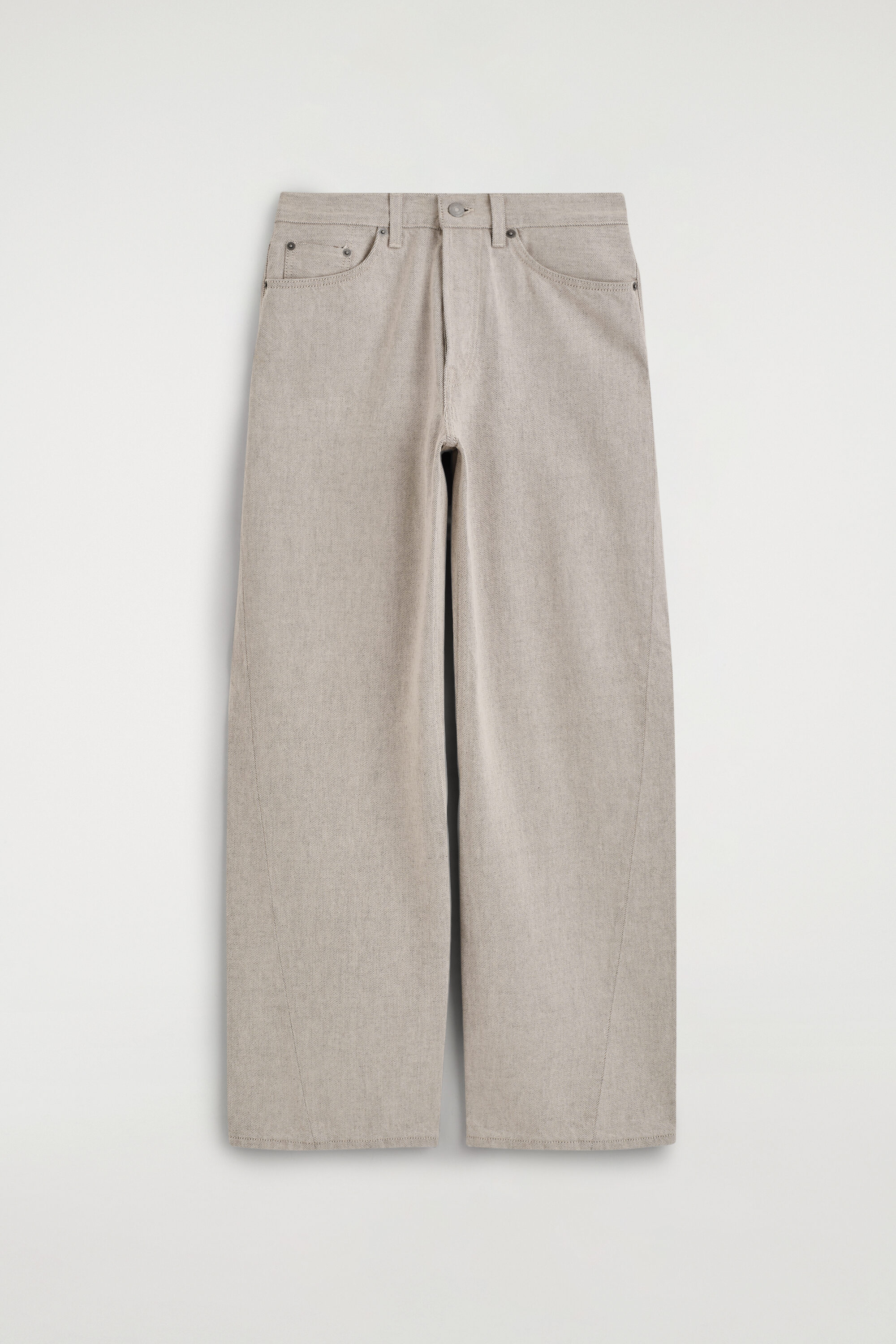 FACADE STRAIGHT-LEG JEANS - TAUPE