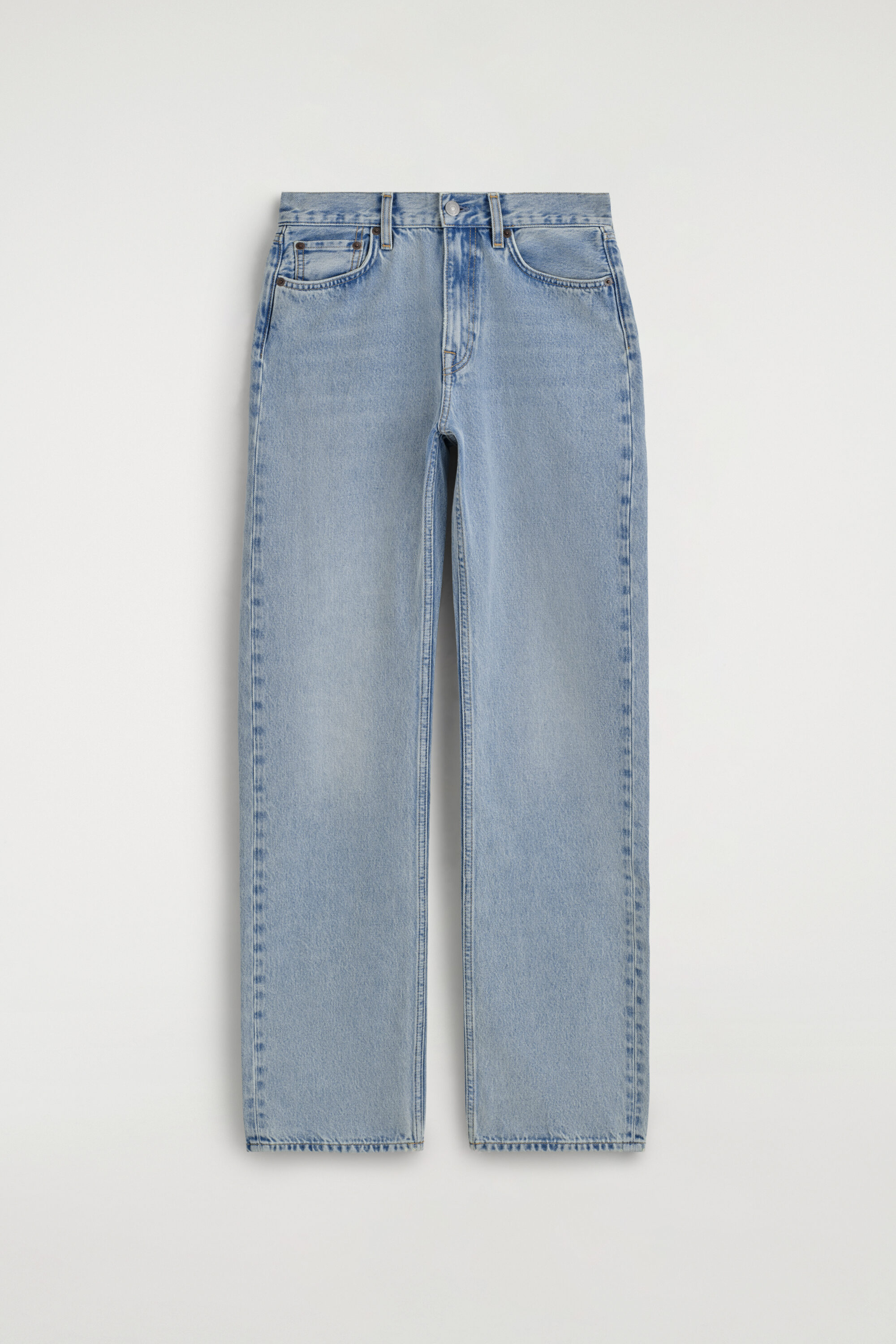 CHORD STRAIGHT-LEG JEANS - LIGHT BLUE