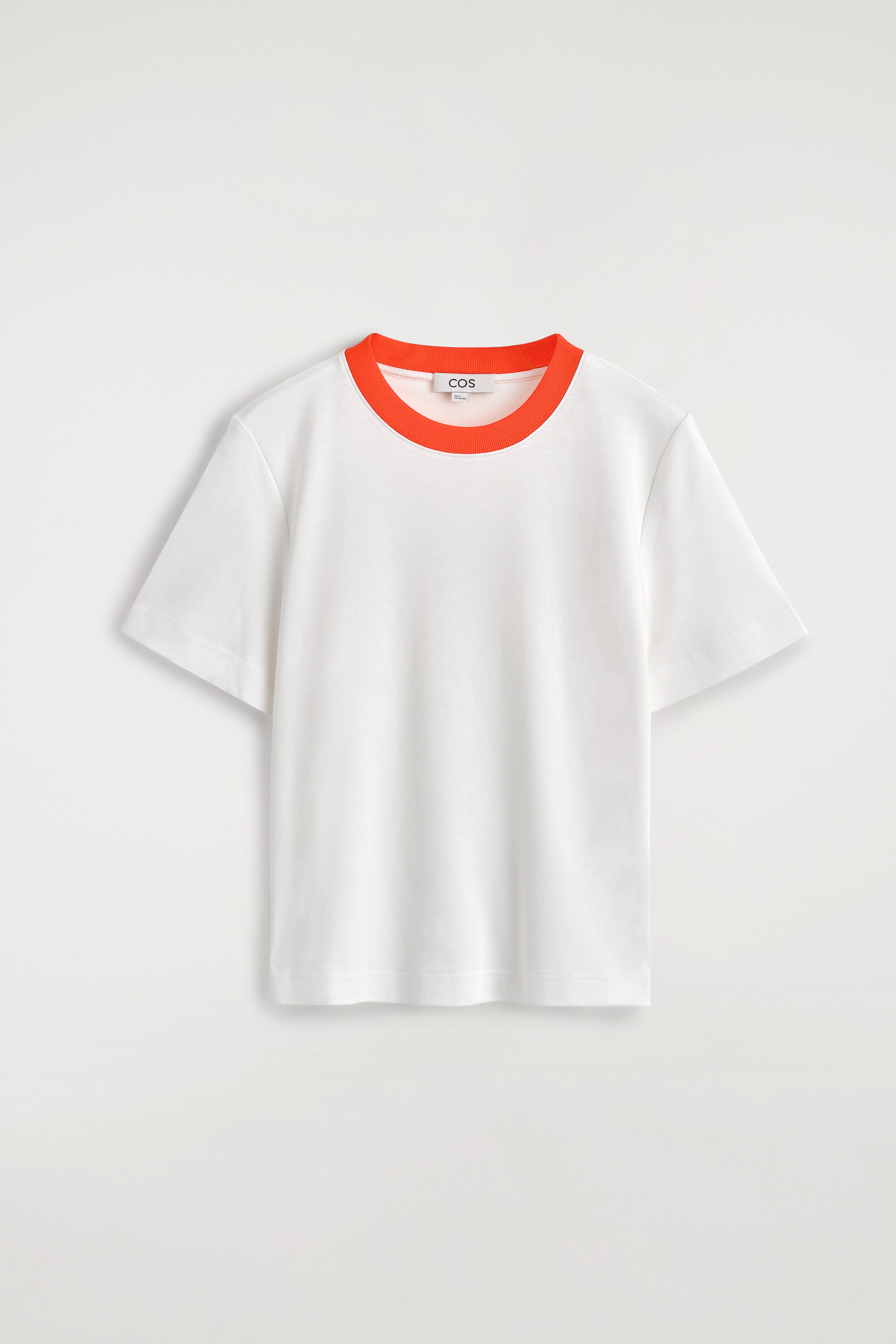 CLEAN CUT T-SHIRT - WHITE / ORANGE