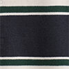 INTERLOCK COTTON POLO SHIRT - WHITE / NAVY / STRIPED