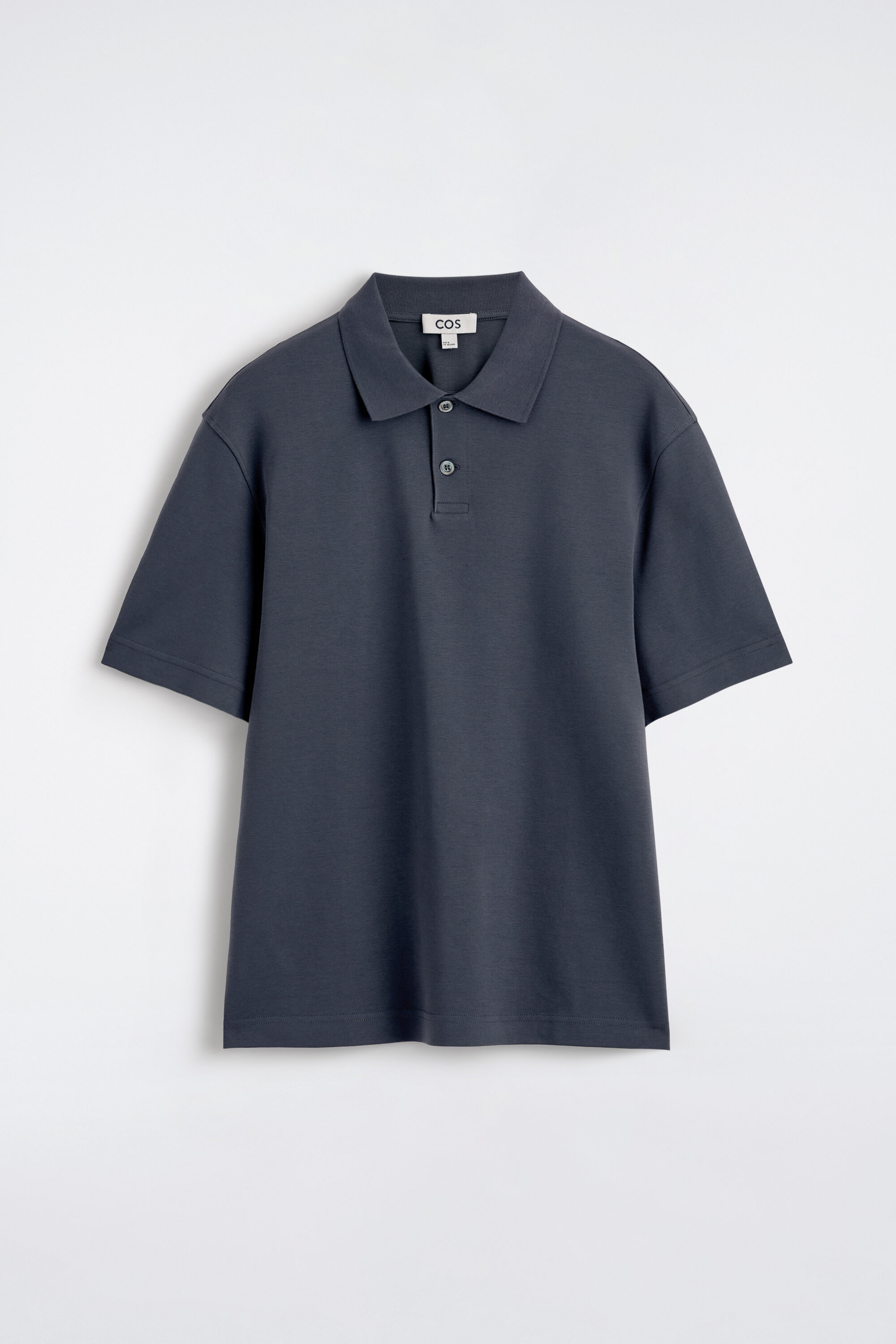 INTERLOCK COTTON POLO SHIRT - DARK GRAY