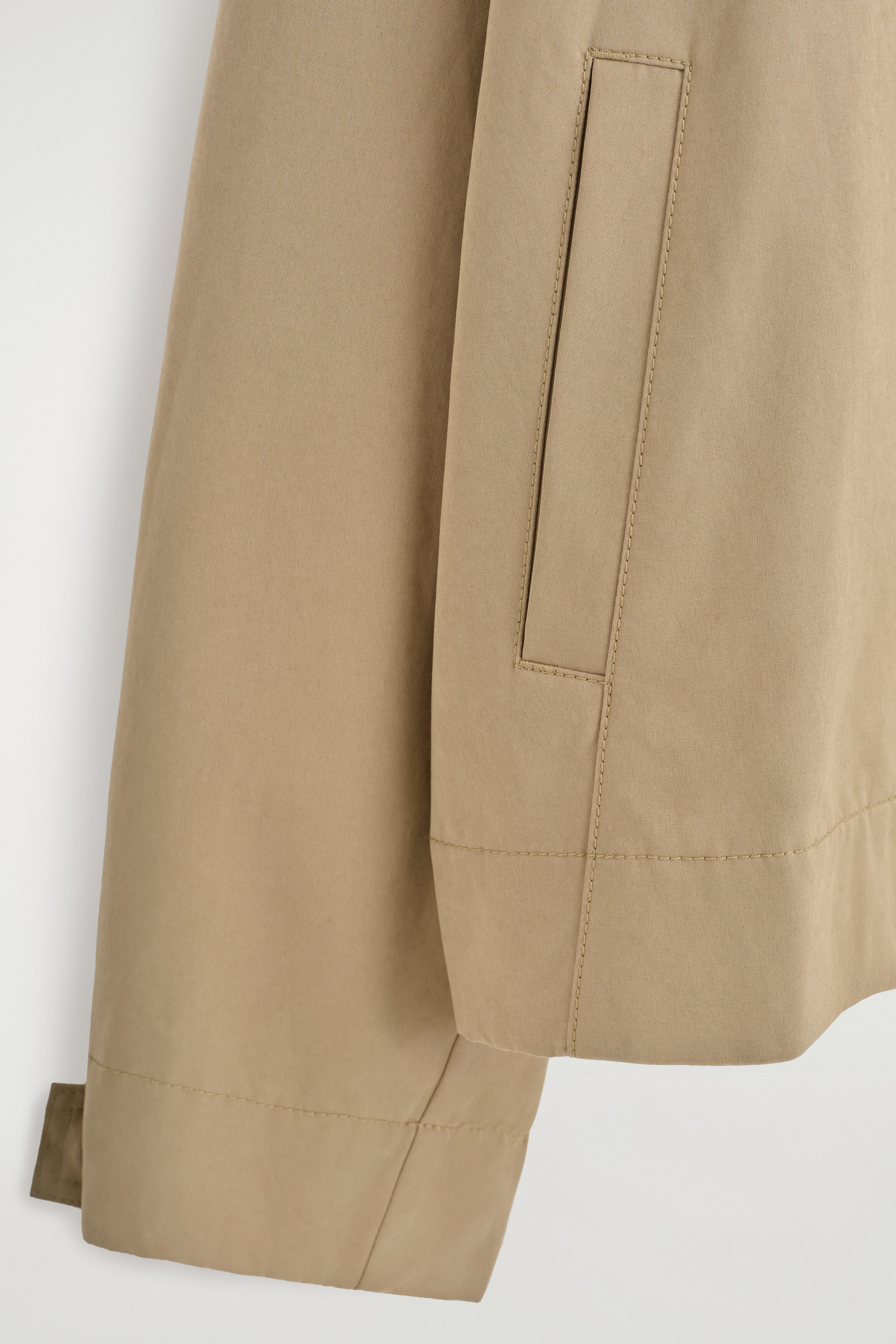 ROUNDED SHORT TRENCH COAT - BEIGE