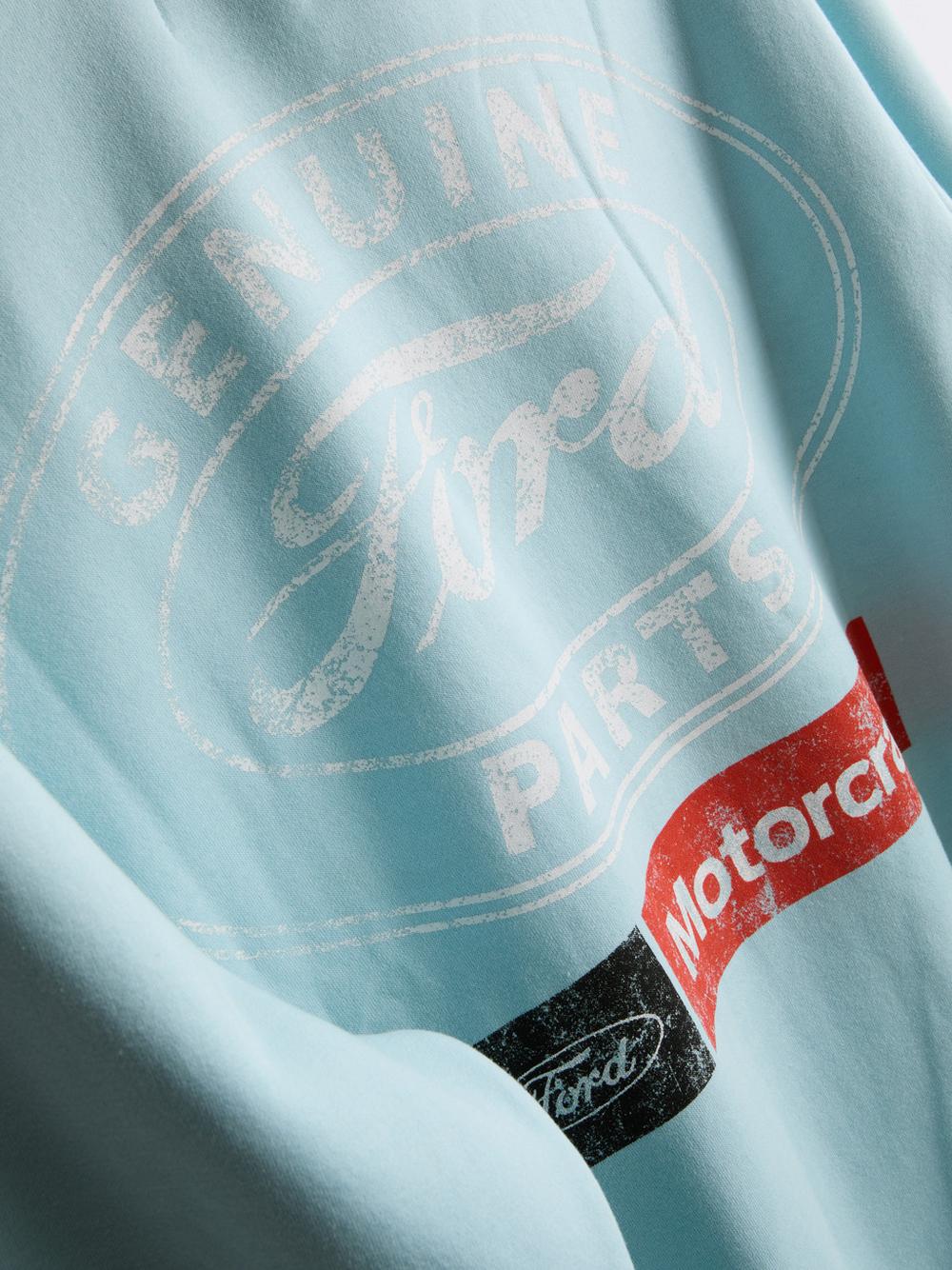 Ford Cotton Blend Badge Sweatshirt - Light Blue