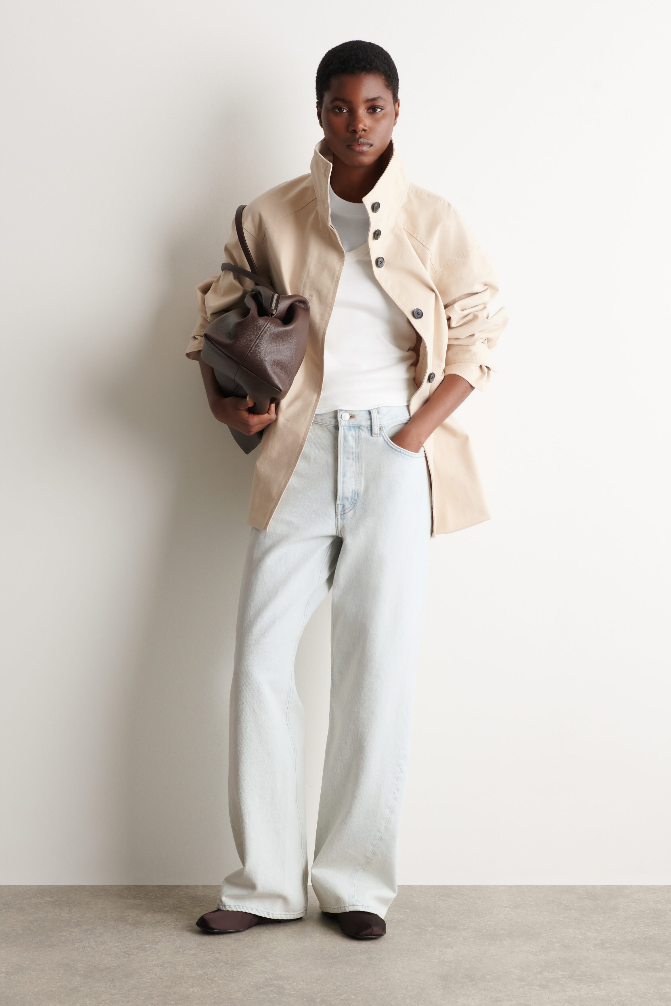 FACADE STRAIGHT-LEG JEANS - BLEACHED BLUE