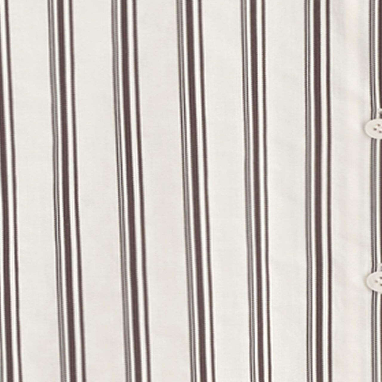 PIPED STRIPED COTTON SHIRT - WHITE / BROWN / STRIPED