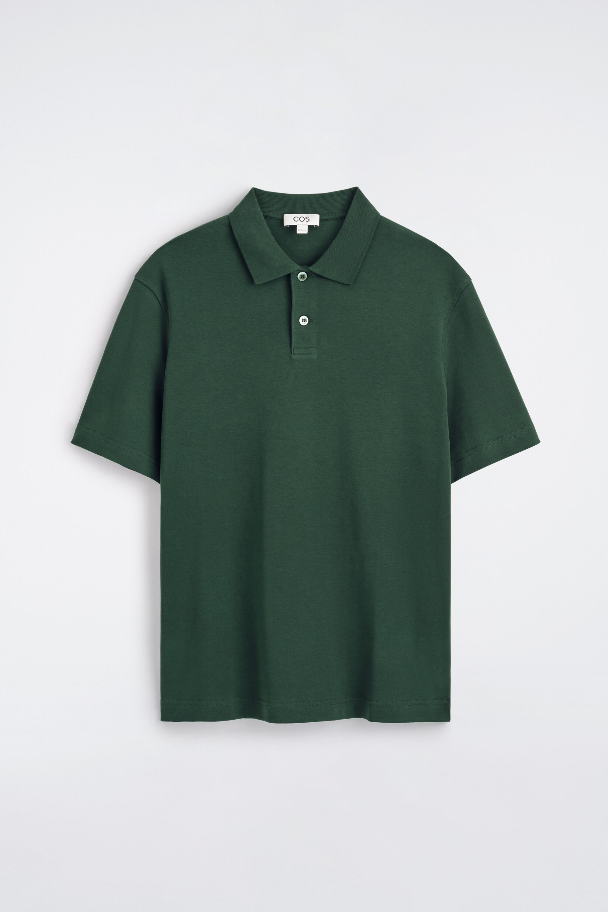 INTERLOCK COTTON POLO SHIRT - DARK GREEN
