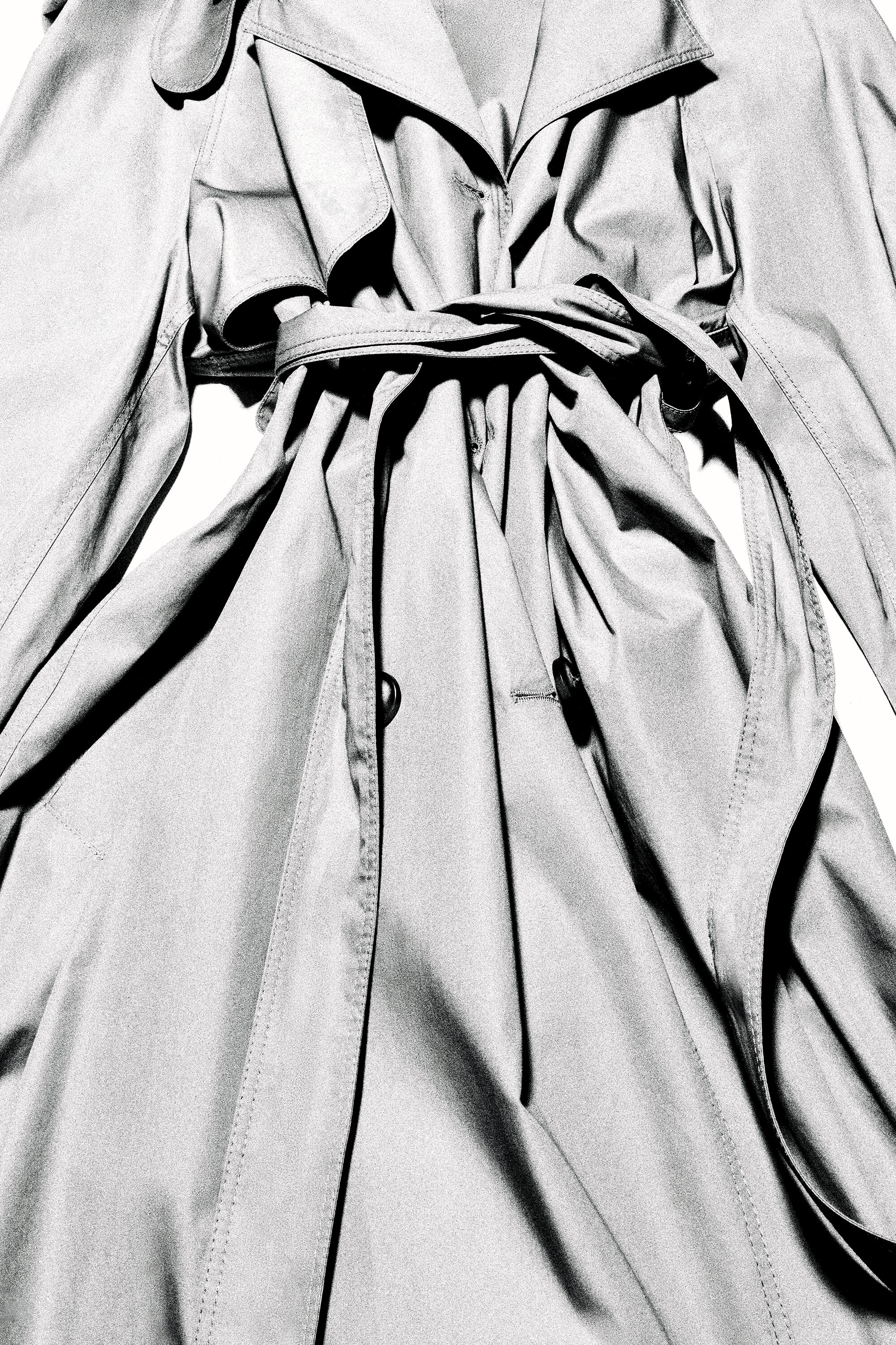 mock-NECK COTTON TRENCH COAT - LIGHT KHAKI