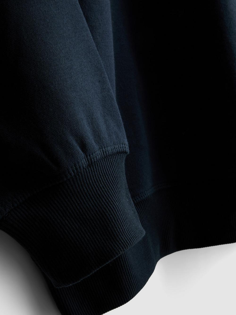 Cotton Rich Oversized Crew Neck Sweatshirt - Navy