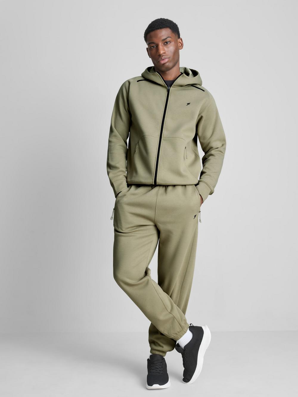 Zip-Up Gym Hoodie - Olive