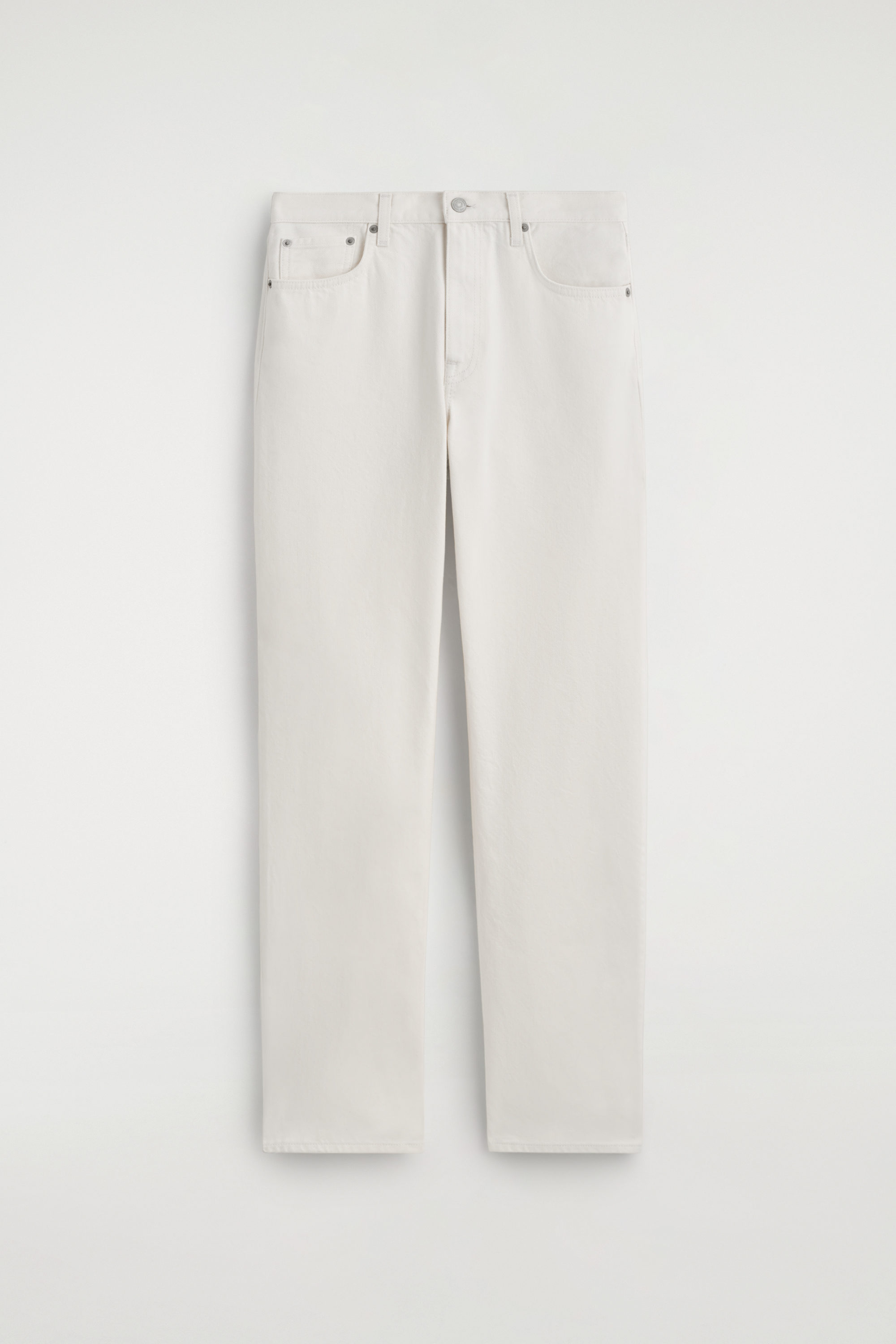 CHORD STRAIGHT-LEG JEANS - WHITE