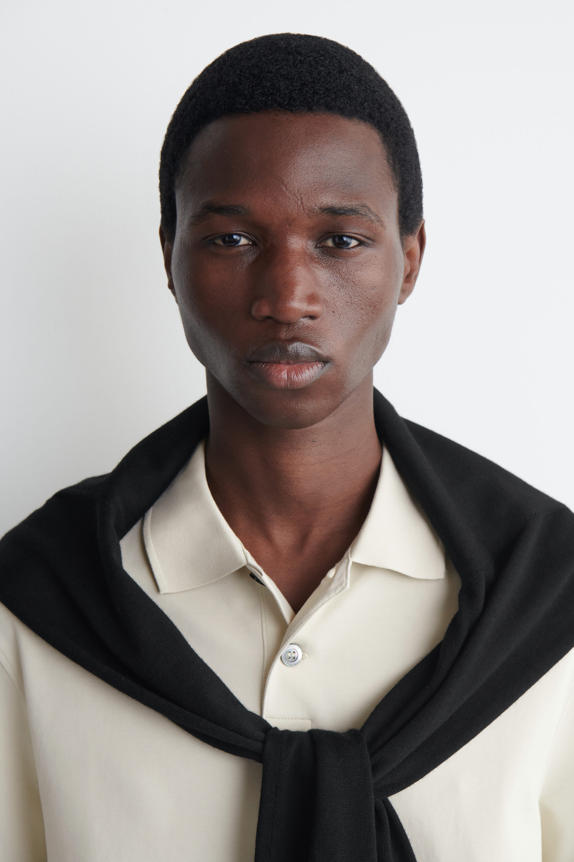INTERLOCK COTTON POLO SHIRT - LIGHT BEIGE