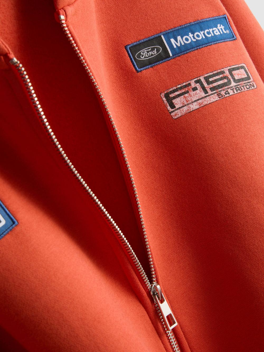 Ford Cotton Blend Zip Hoodie - Orange