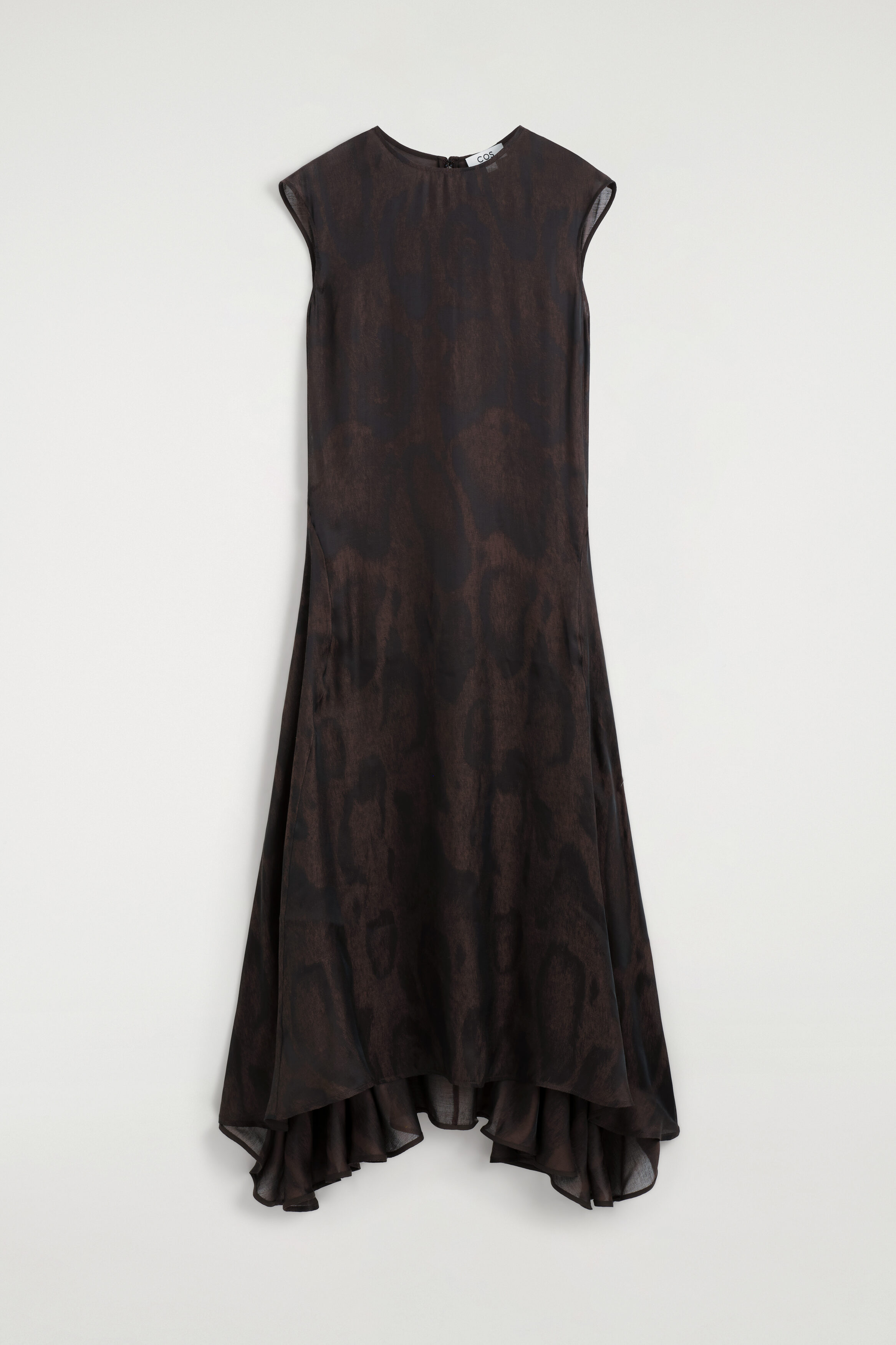 ANIMAL-JACQUARD MIDI DRESS - BROWN / ANIMAL PRINT