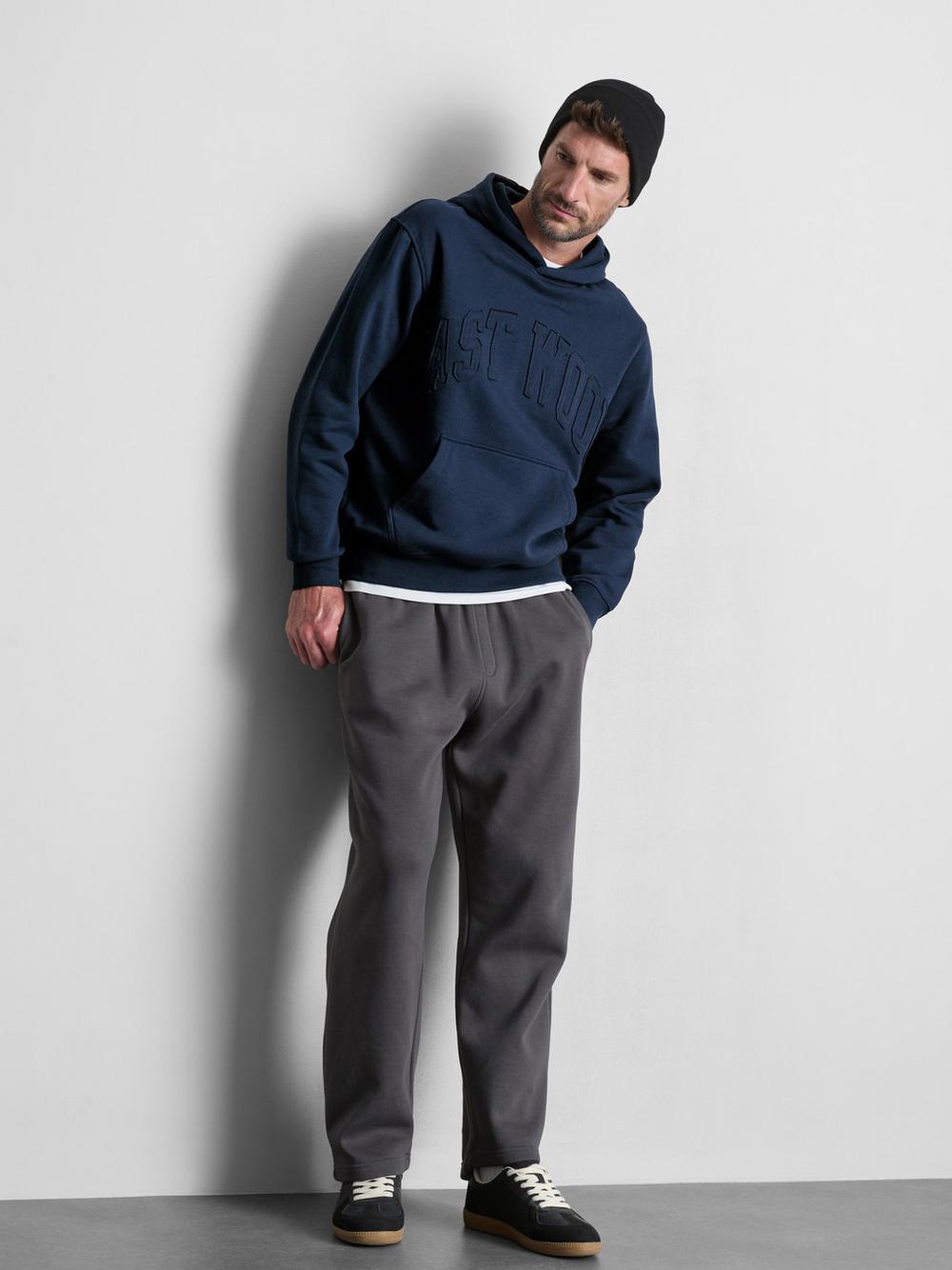 Cotton-Blend East Wood Hoodie - Navy
