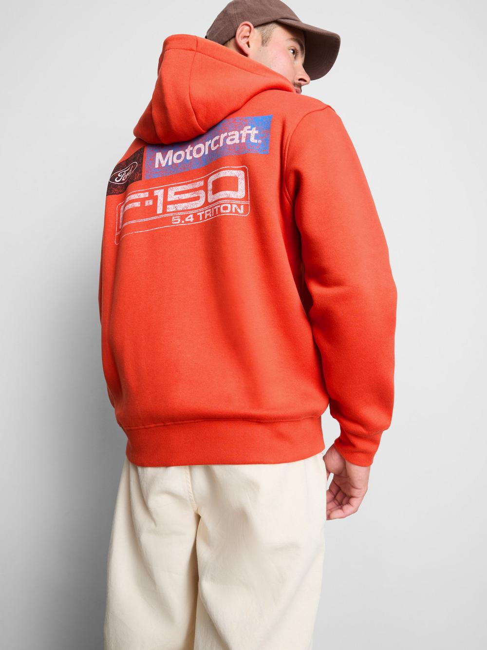 Ford Cotton Blend Zip Hoodie - Orange