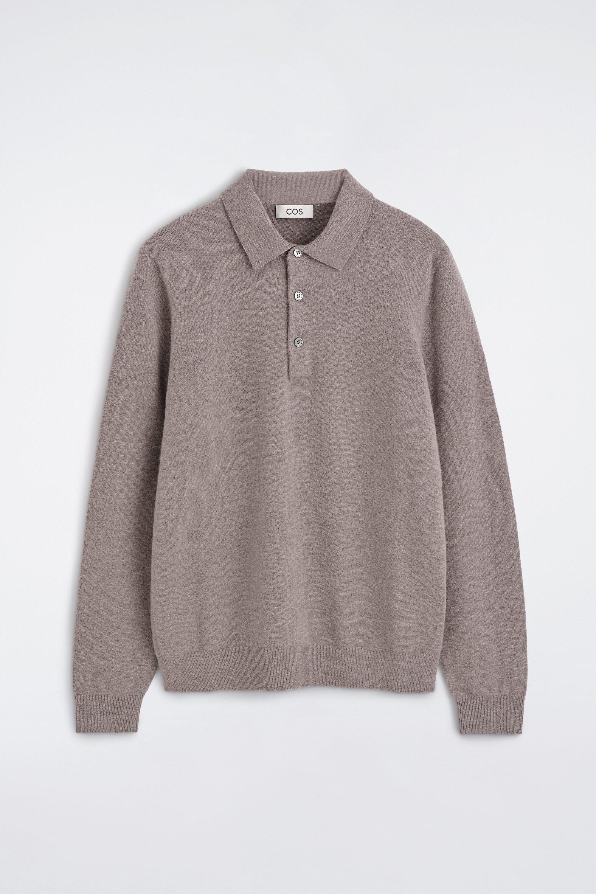 CASHMERE POLO SWEATER - WASHED LILAC