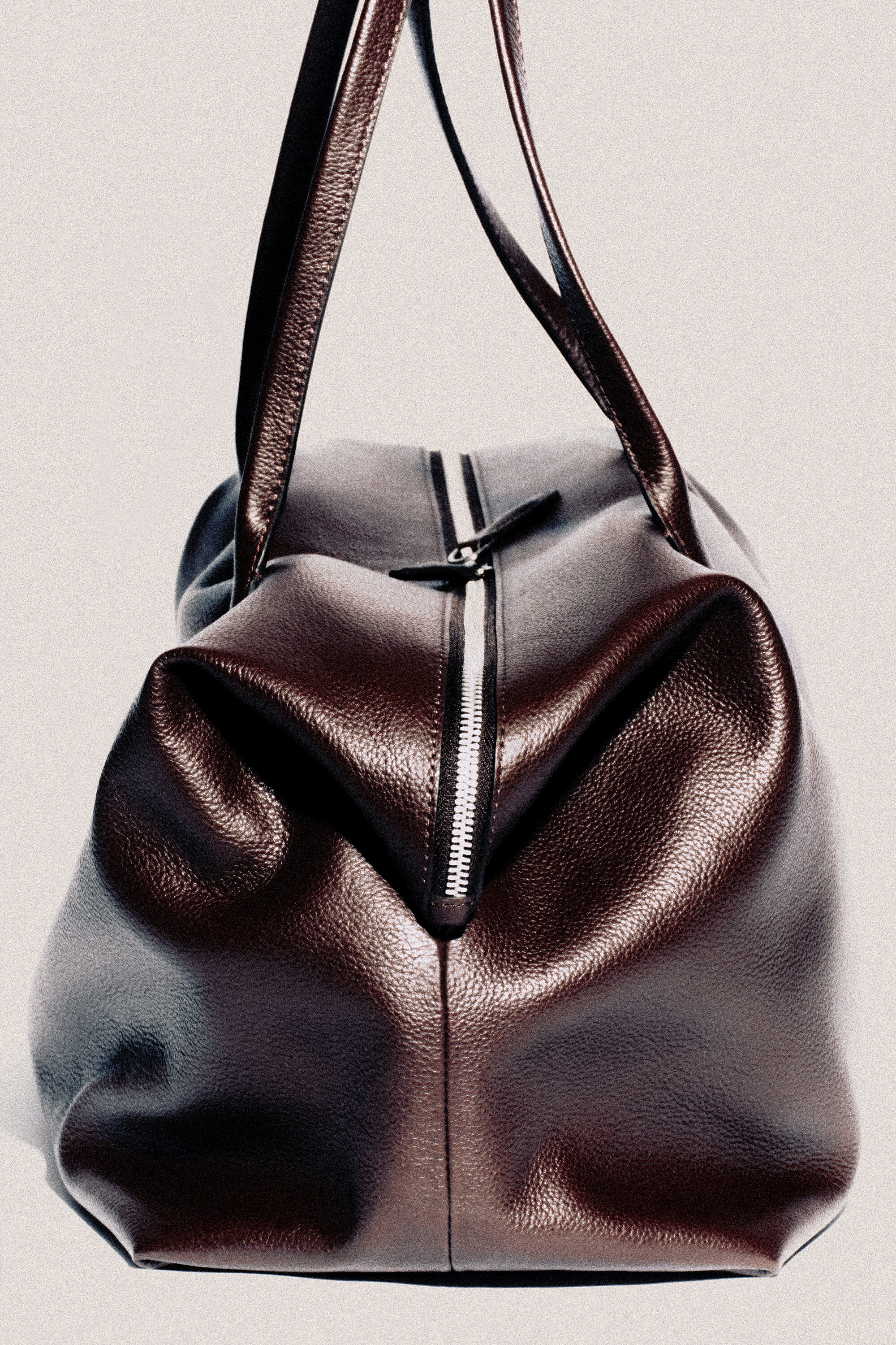 FRIEZE BOWLING BAG - LEATHER - BROWN