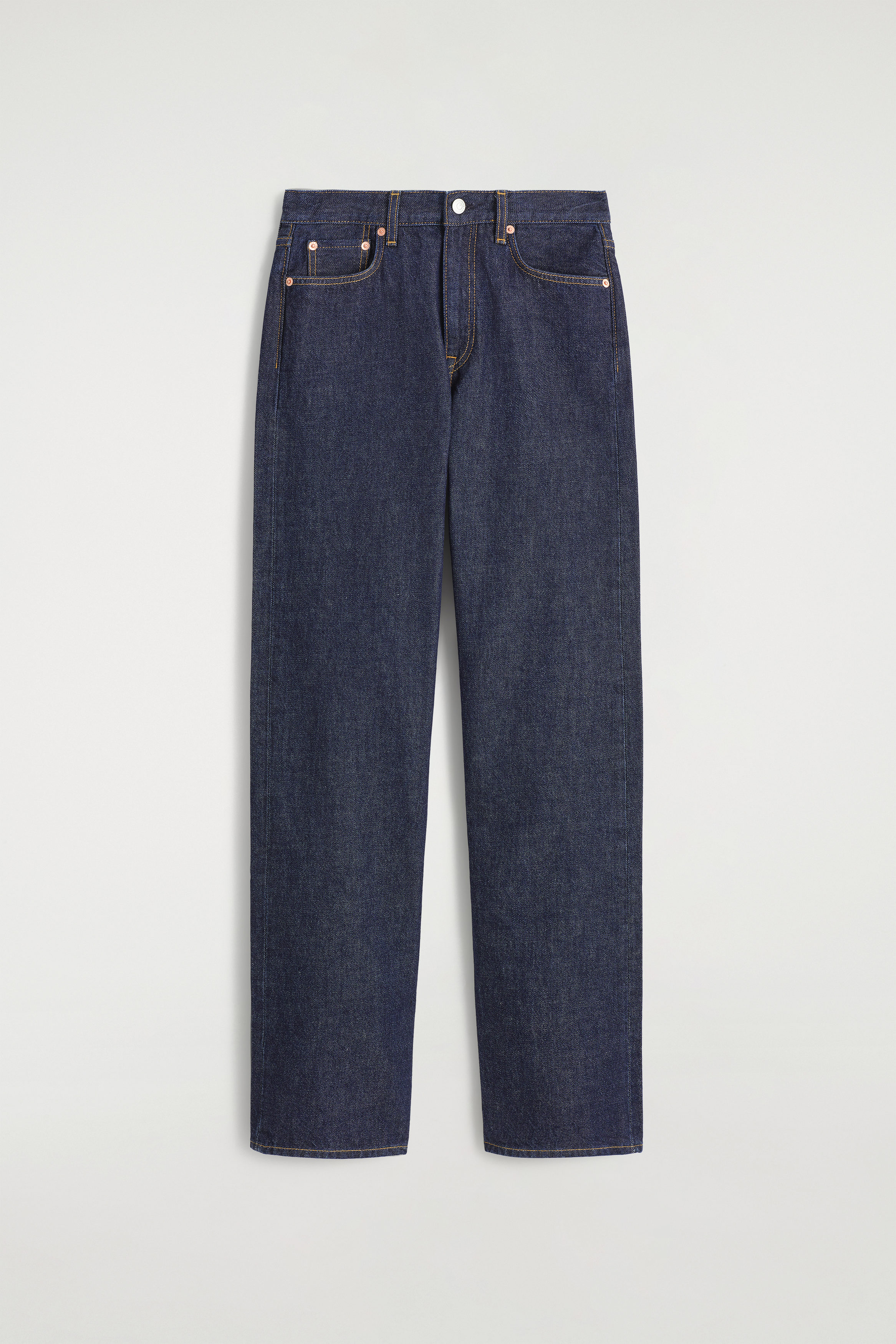 CHORD STRAIGHT-LEG JEANS - DARK INDIGO