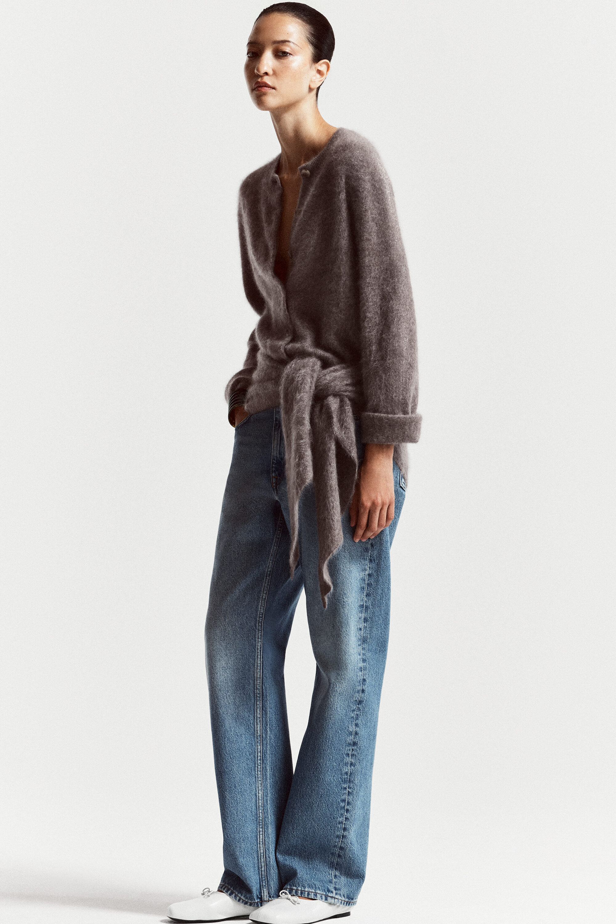 CHORD STRAIGHT-LEG JEANS - FADED BLUE