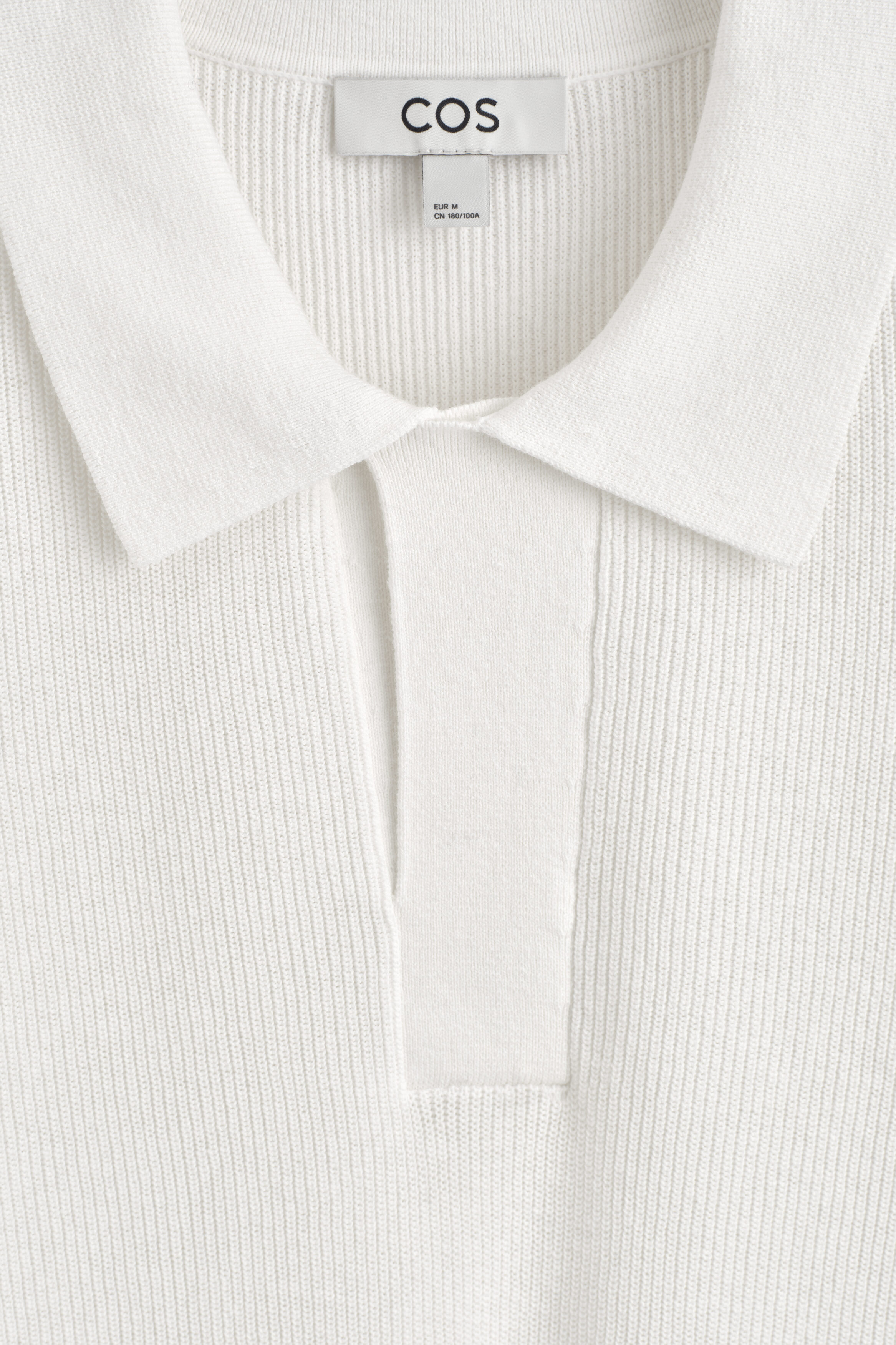 STRIPED KNITTED COTTON-LINEN POLO SHIRT - CREAM / STRIPED