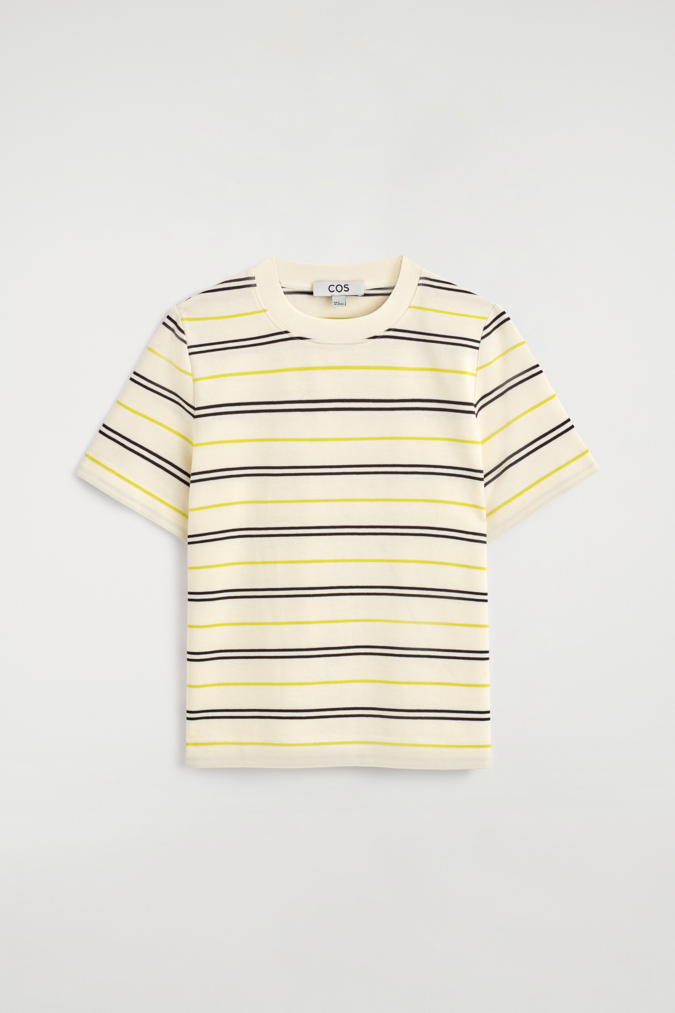 CLEAN CUT T-SHIRT - IVORY / YELLOW / STRIPED