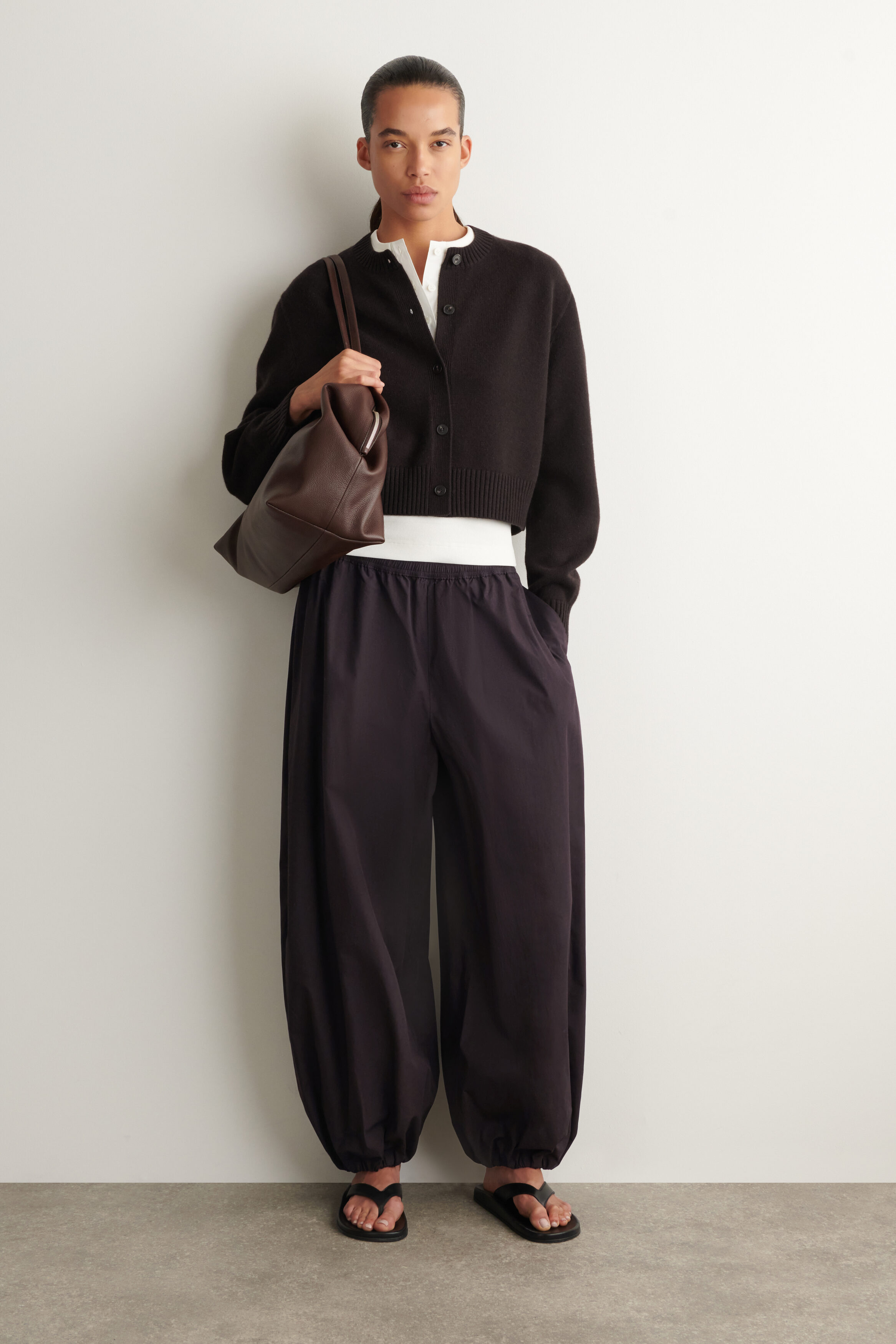 MERINO WOOL SWEATER - BROWN