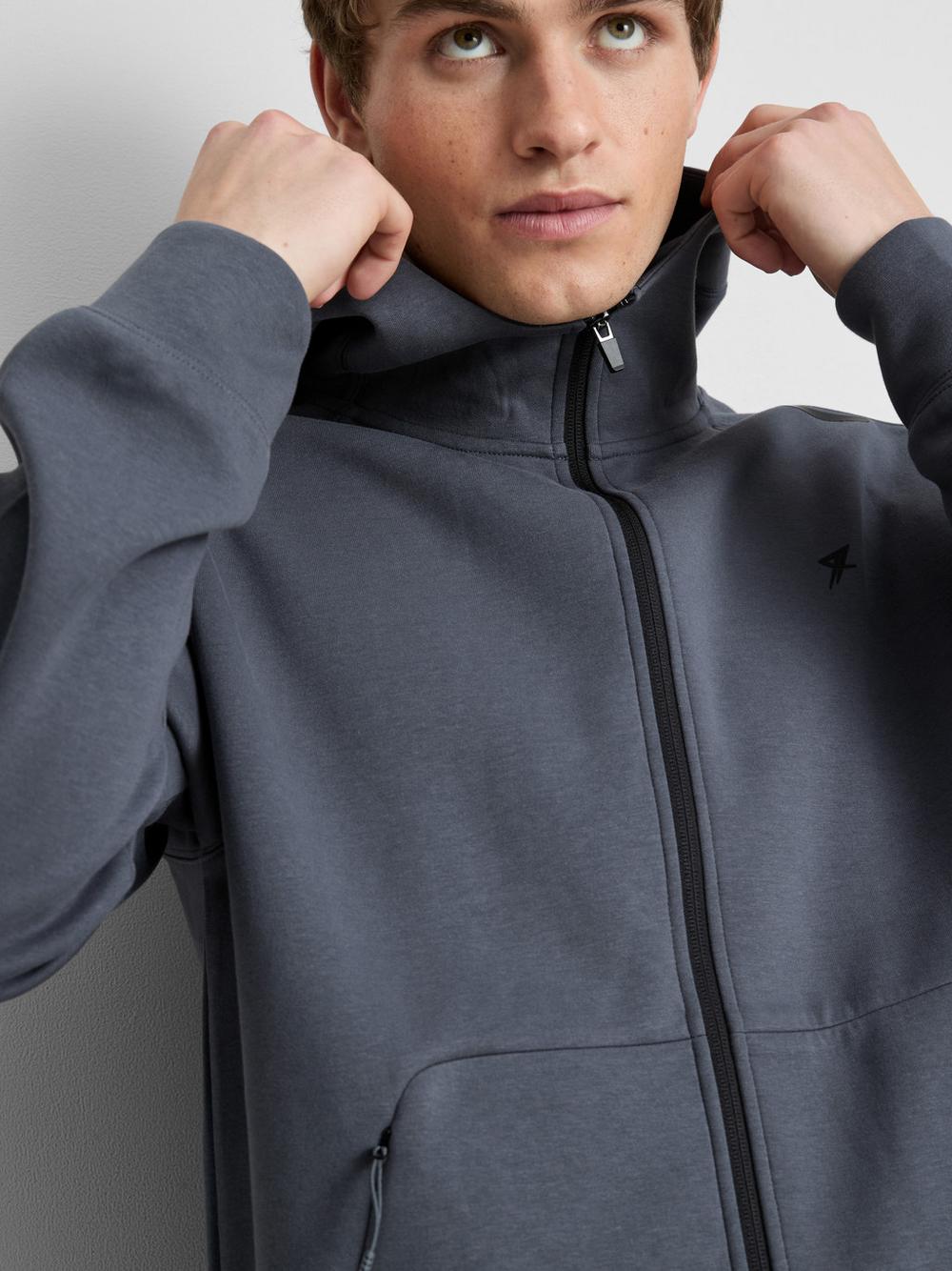 Zip-Up Gym Hoodie - Blue